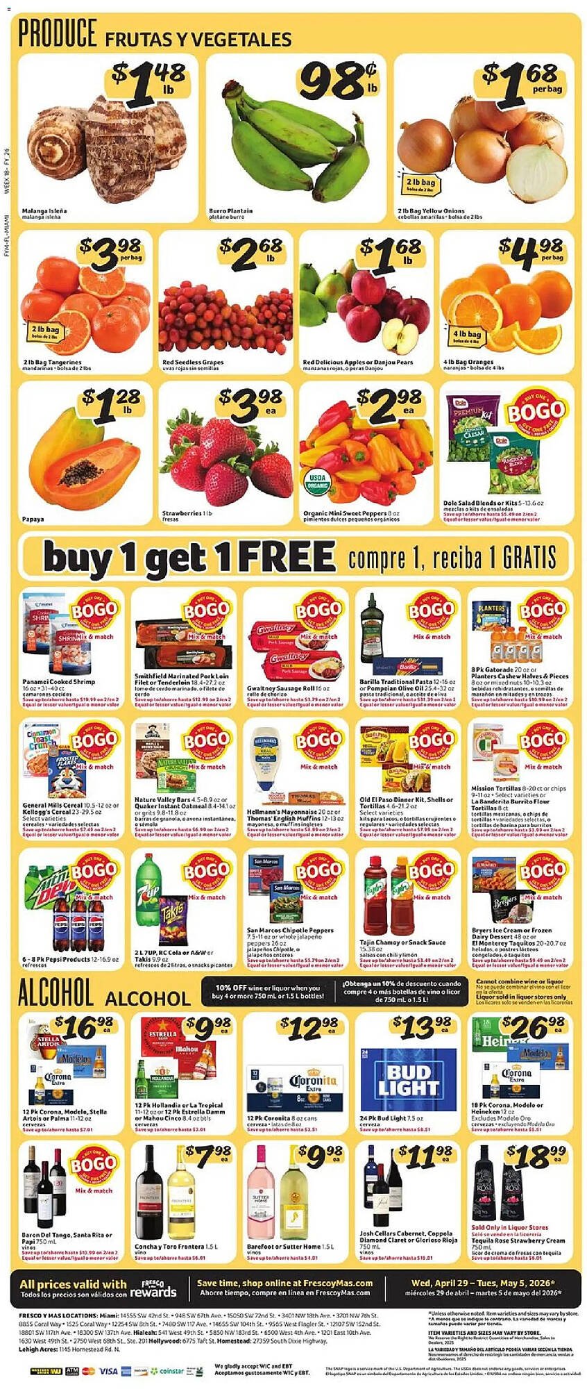Fresco y Más weekly ad