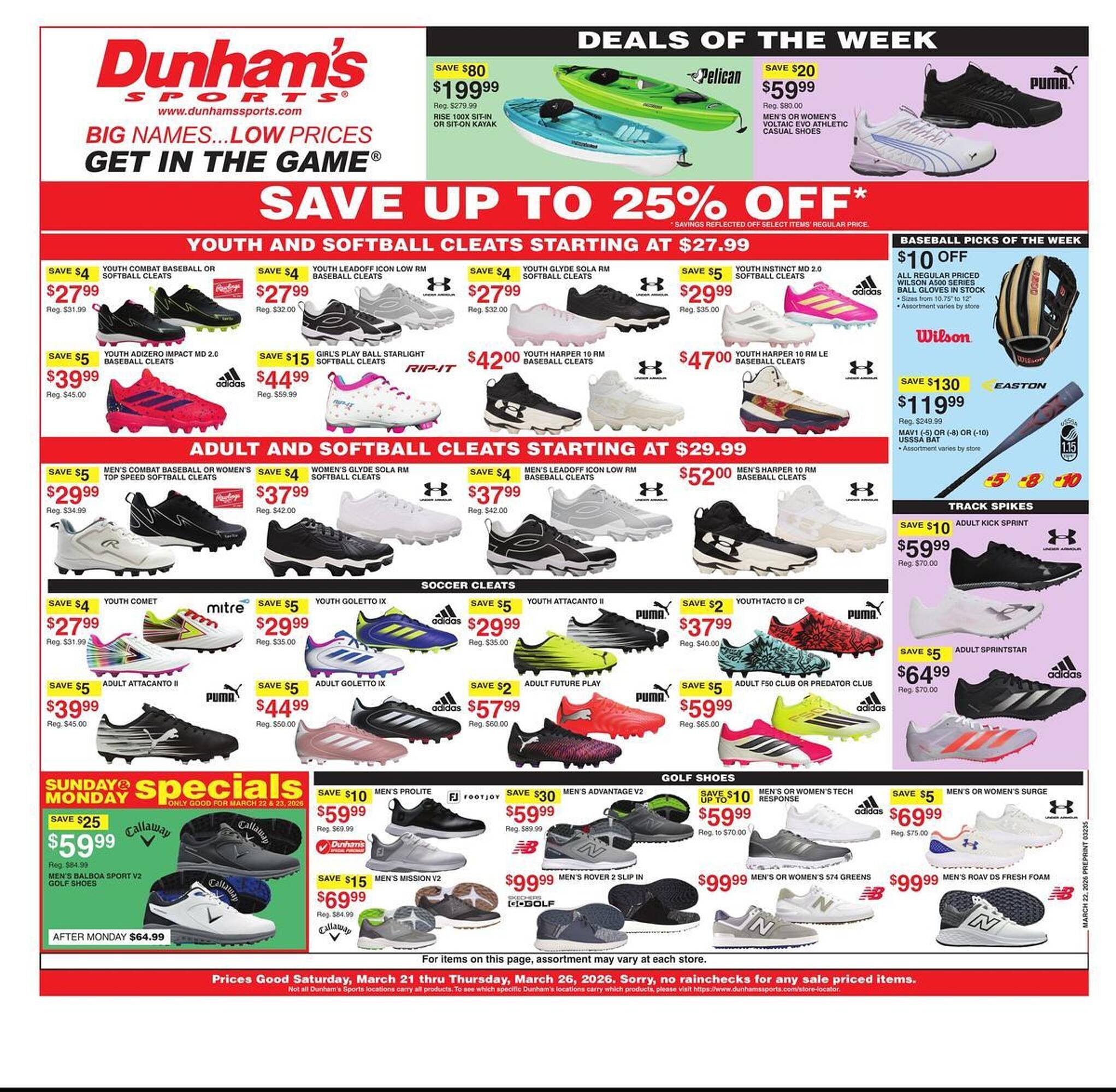 Dunham's Sports weekly ad