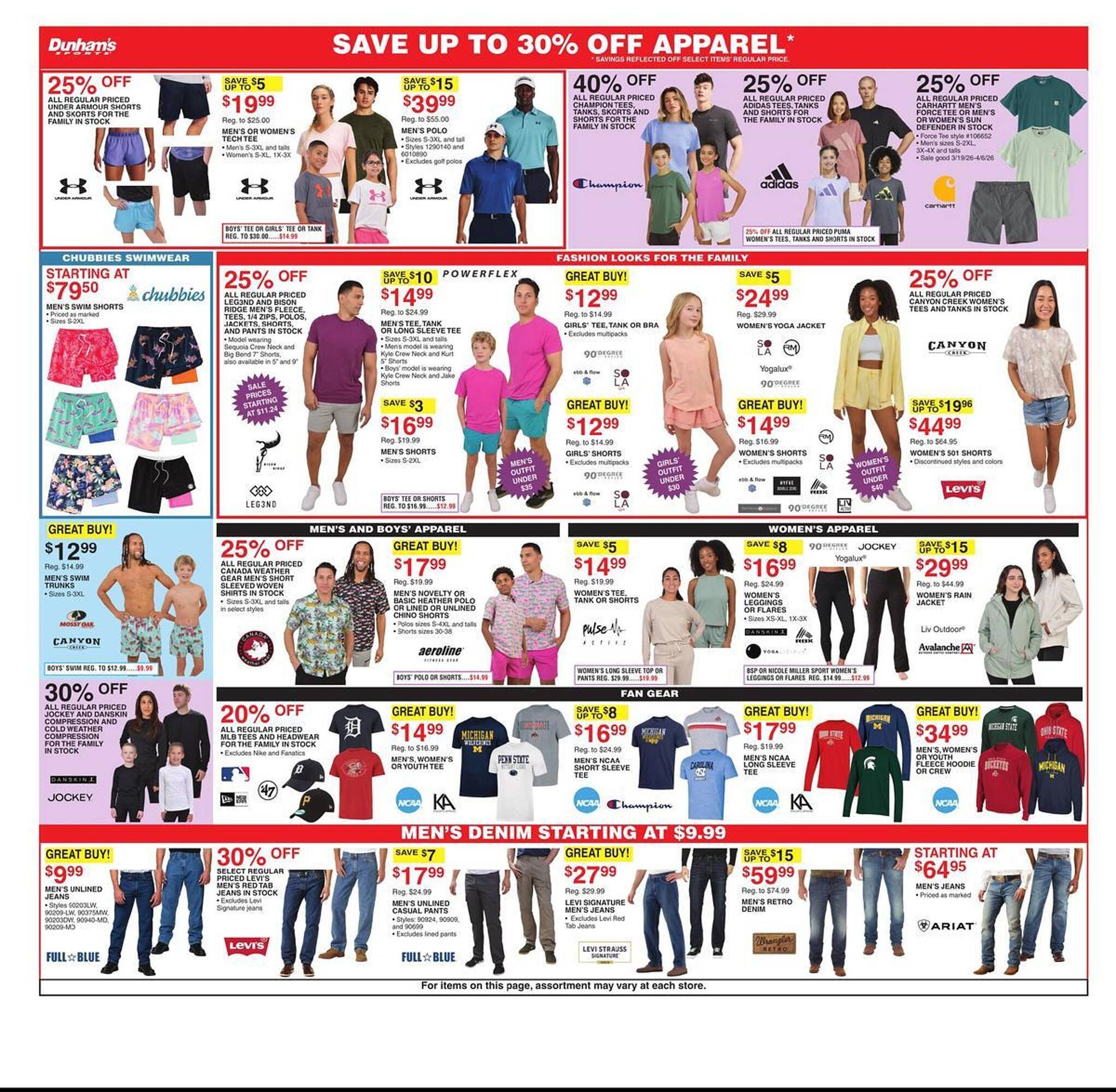 Dunham's Sports weekly ad
