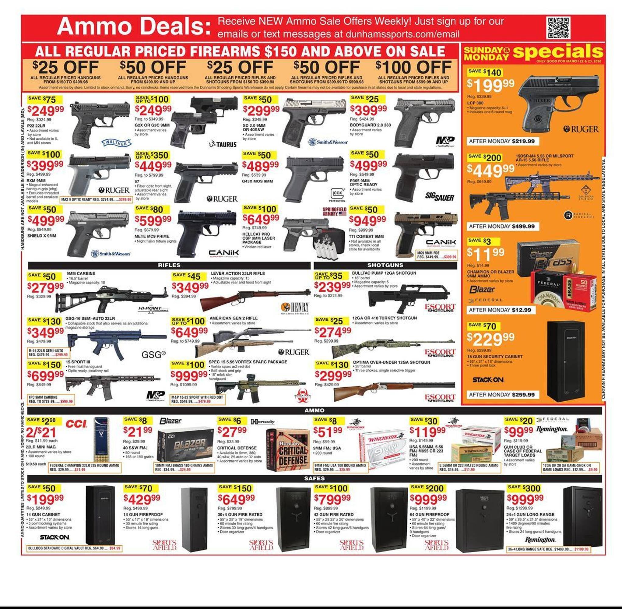 Dunham's Sports weekly ad