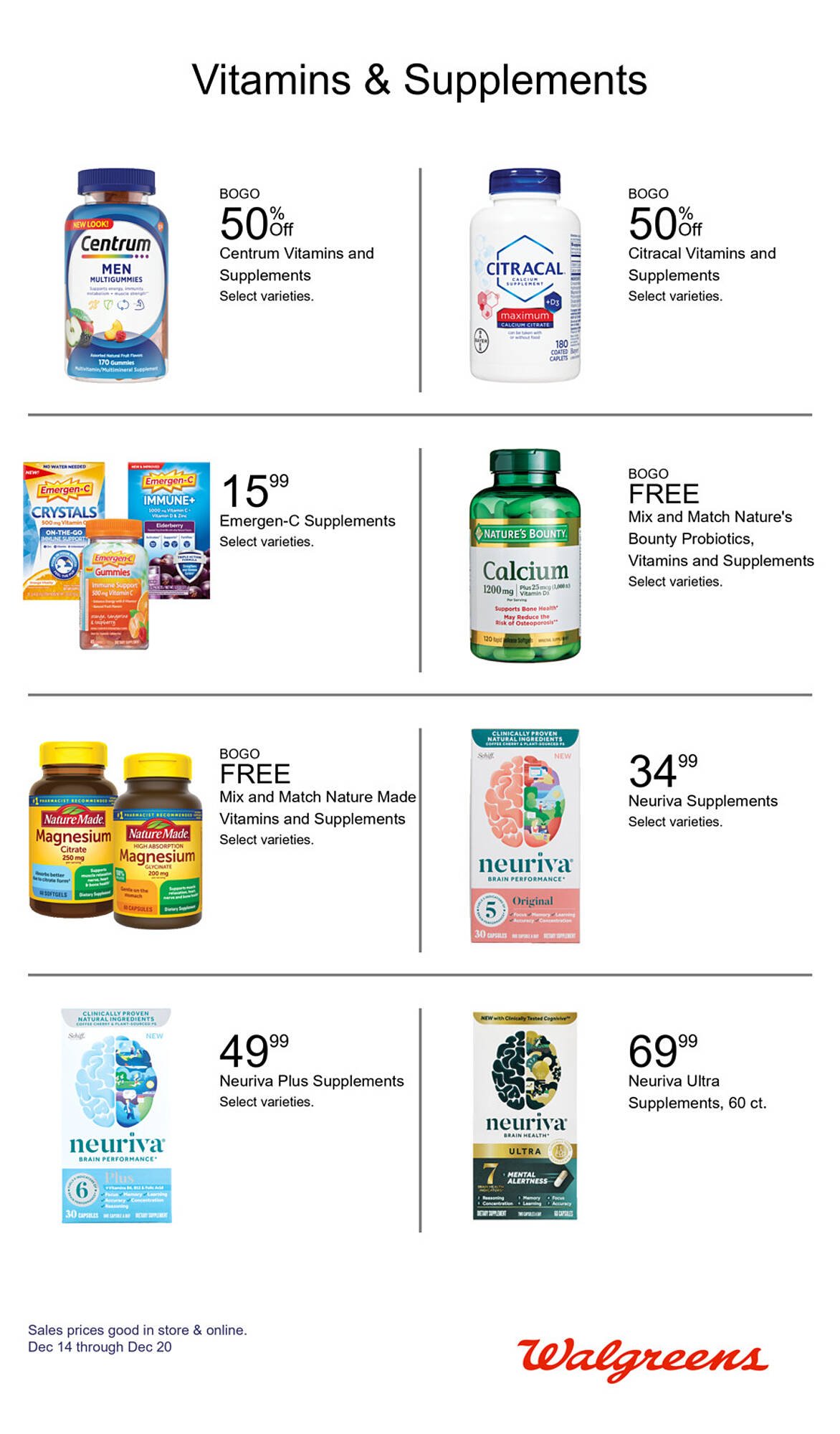 Walgreens weekly ad (2025-12-14 - 2025-12-20)