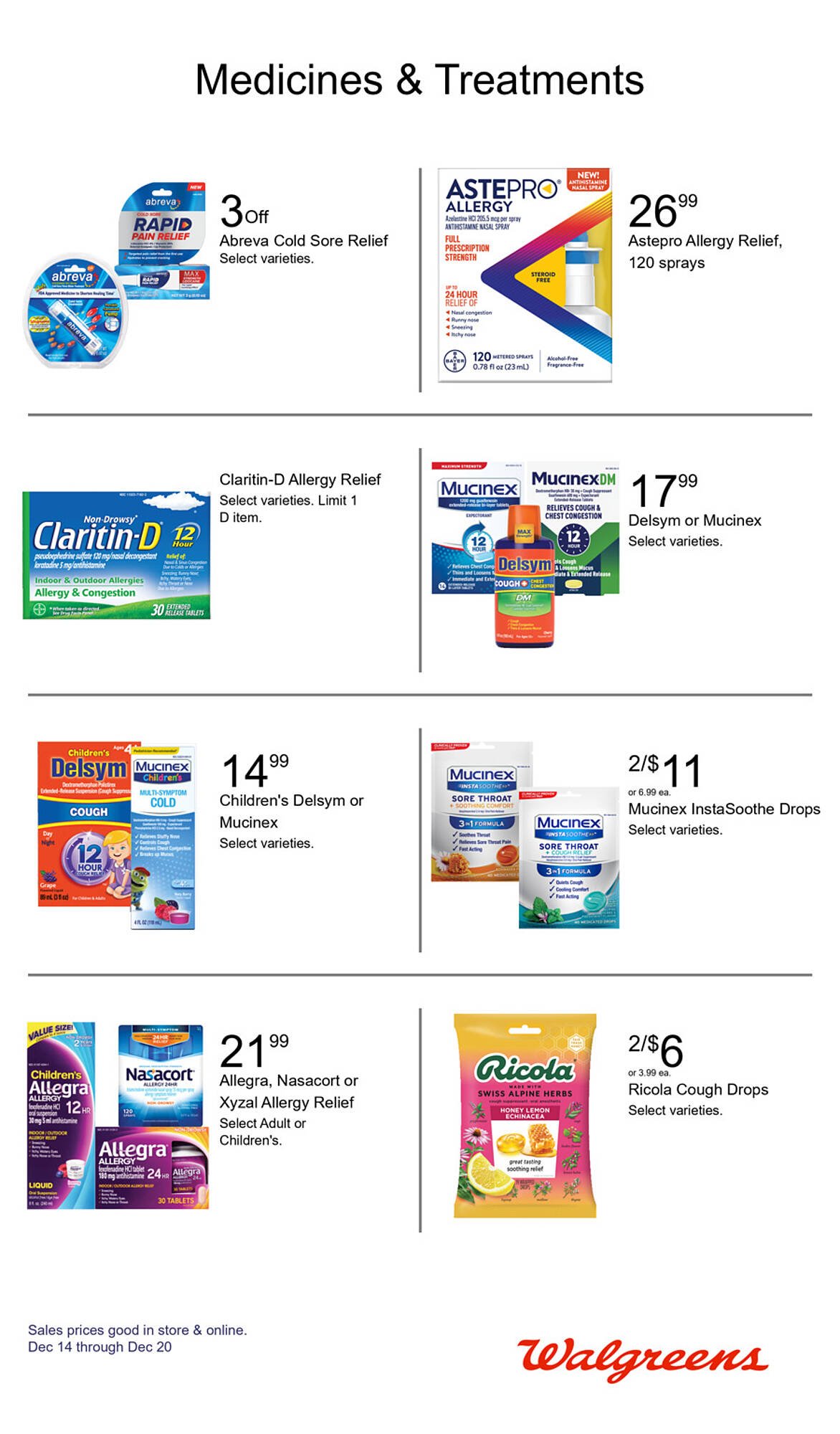 Walgreens weekly ad (2025-12-14 - 2025-12-20)
