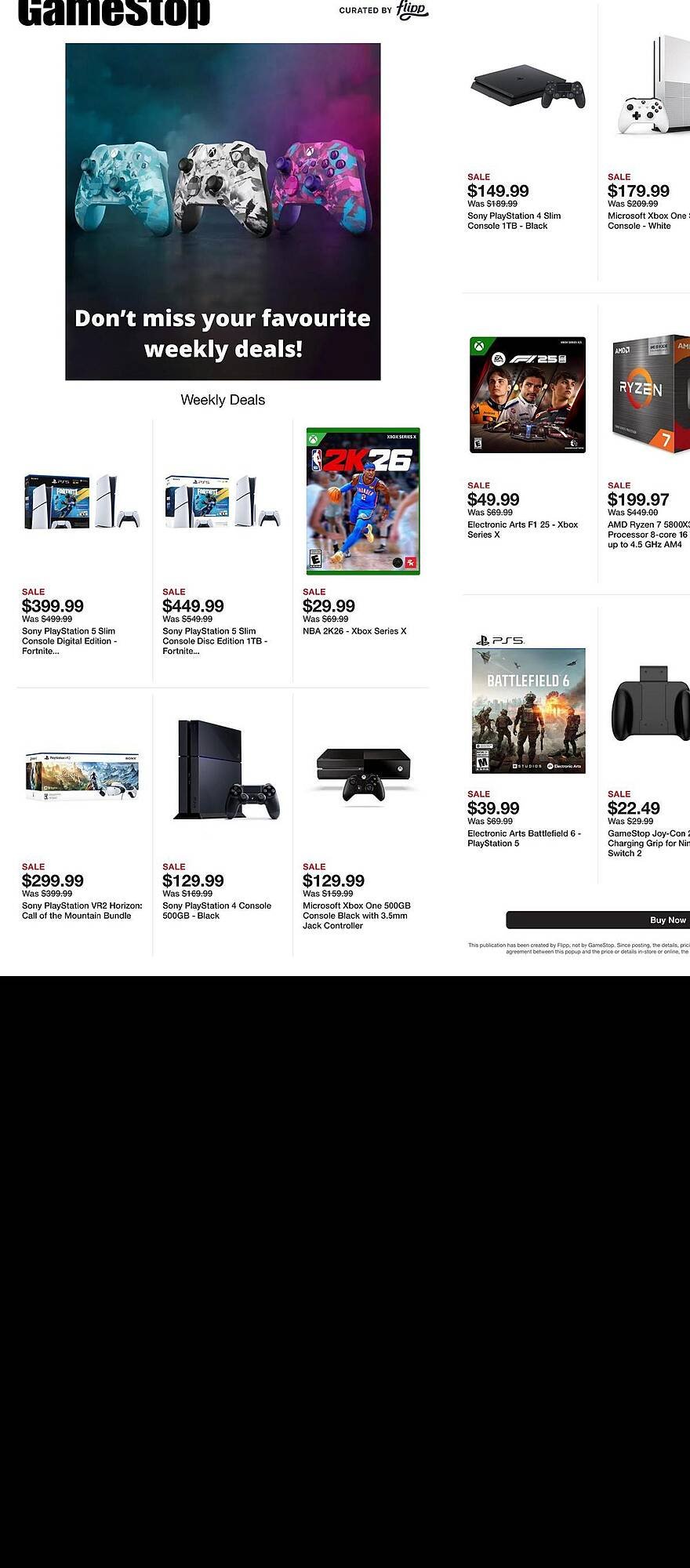 Game Stop weekly ad
