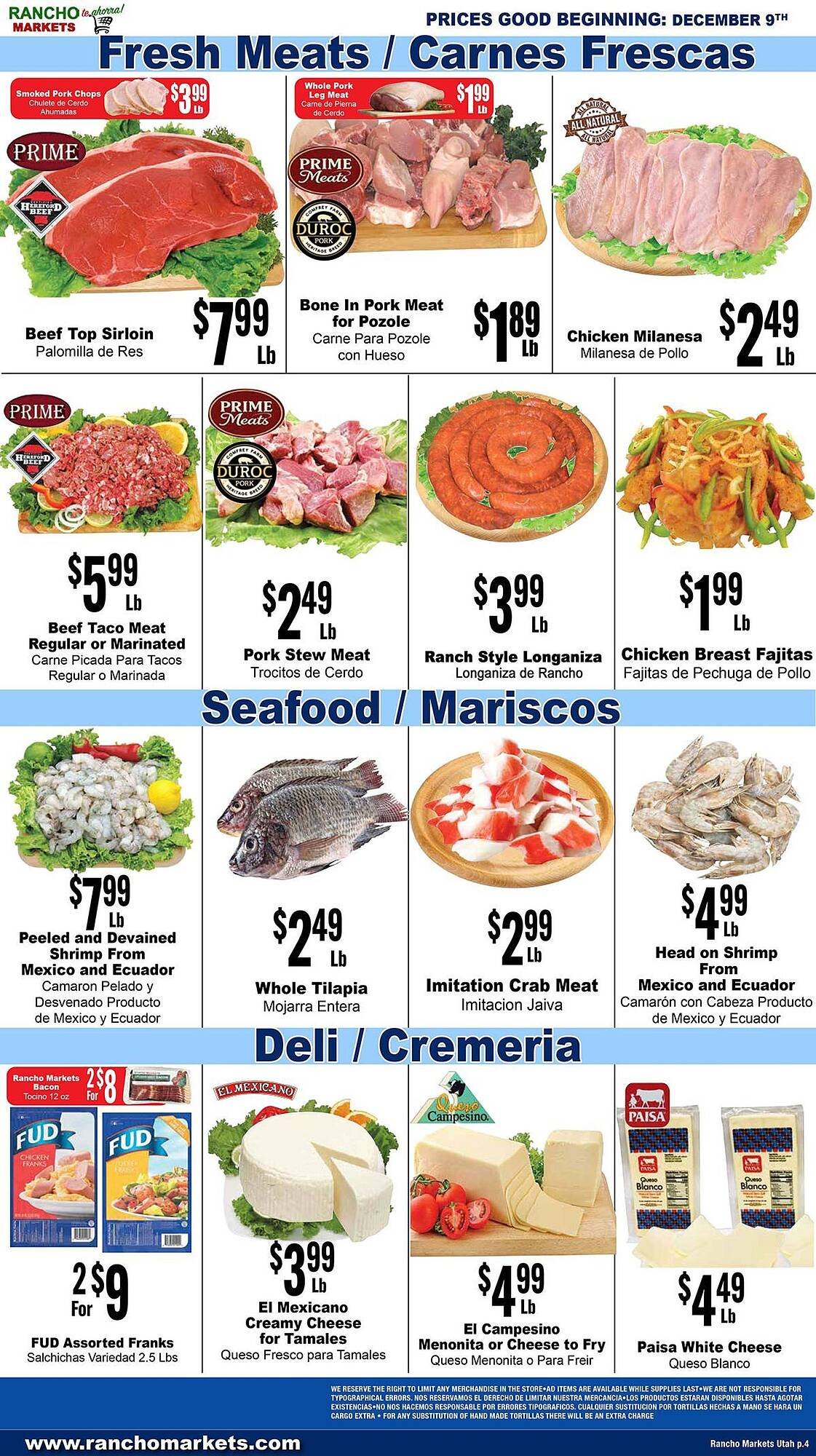 Rancho Markets weekly ad