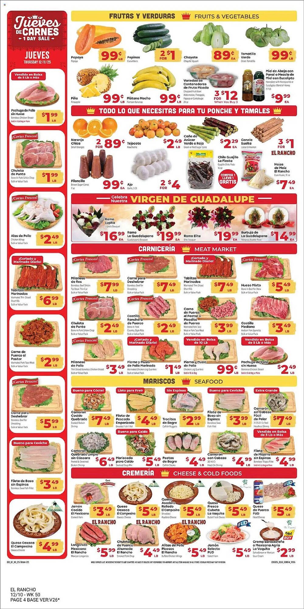 Supermercado El Rancho weekly ad