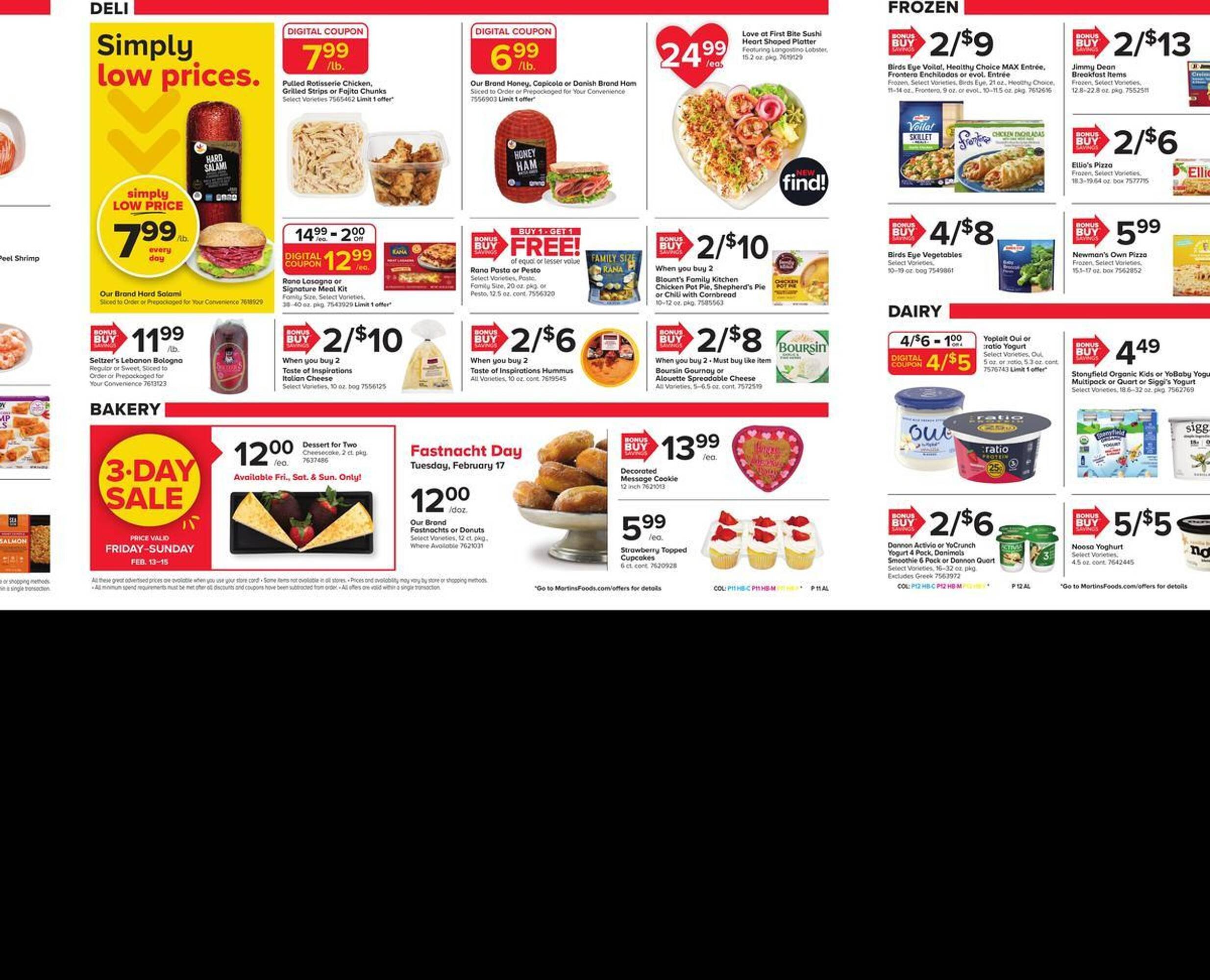 Martin's weekly ad