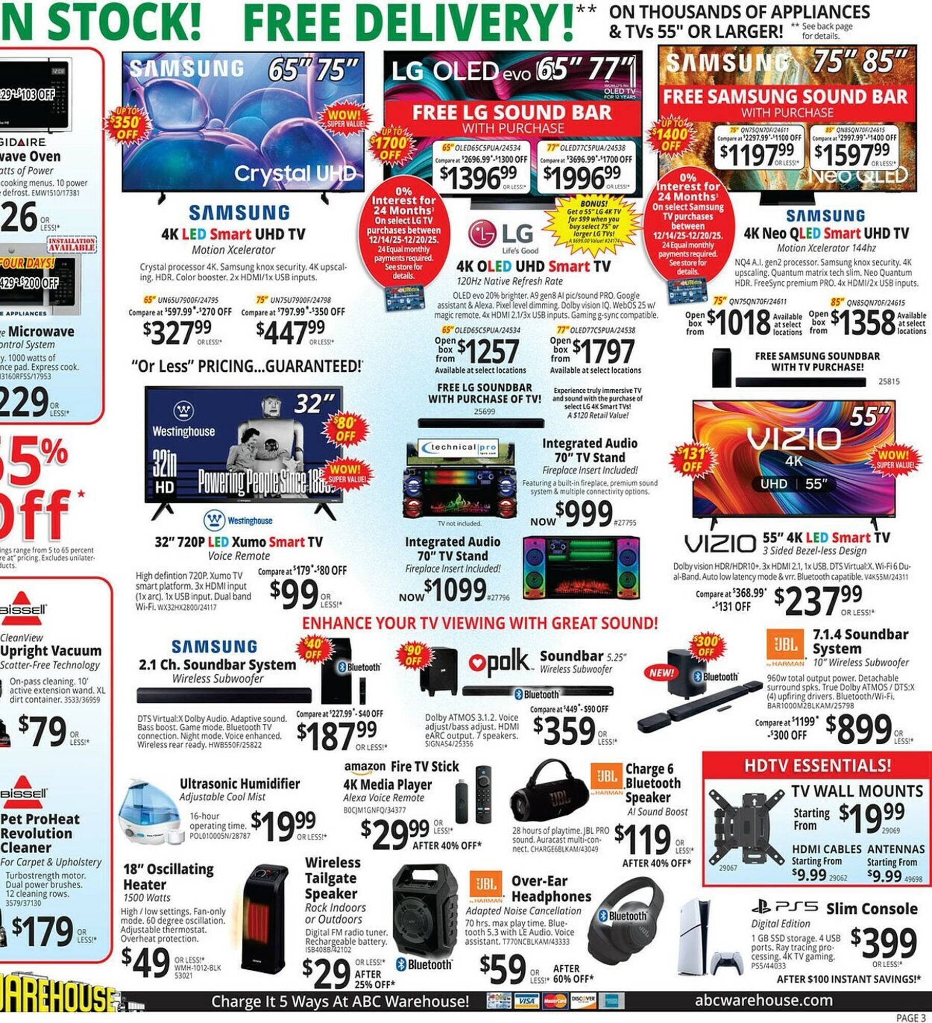 ABC Warehouse weekly ad