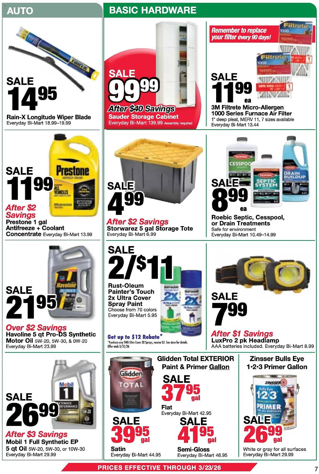 Bi-Mart weekly ad