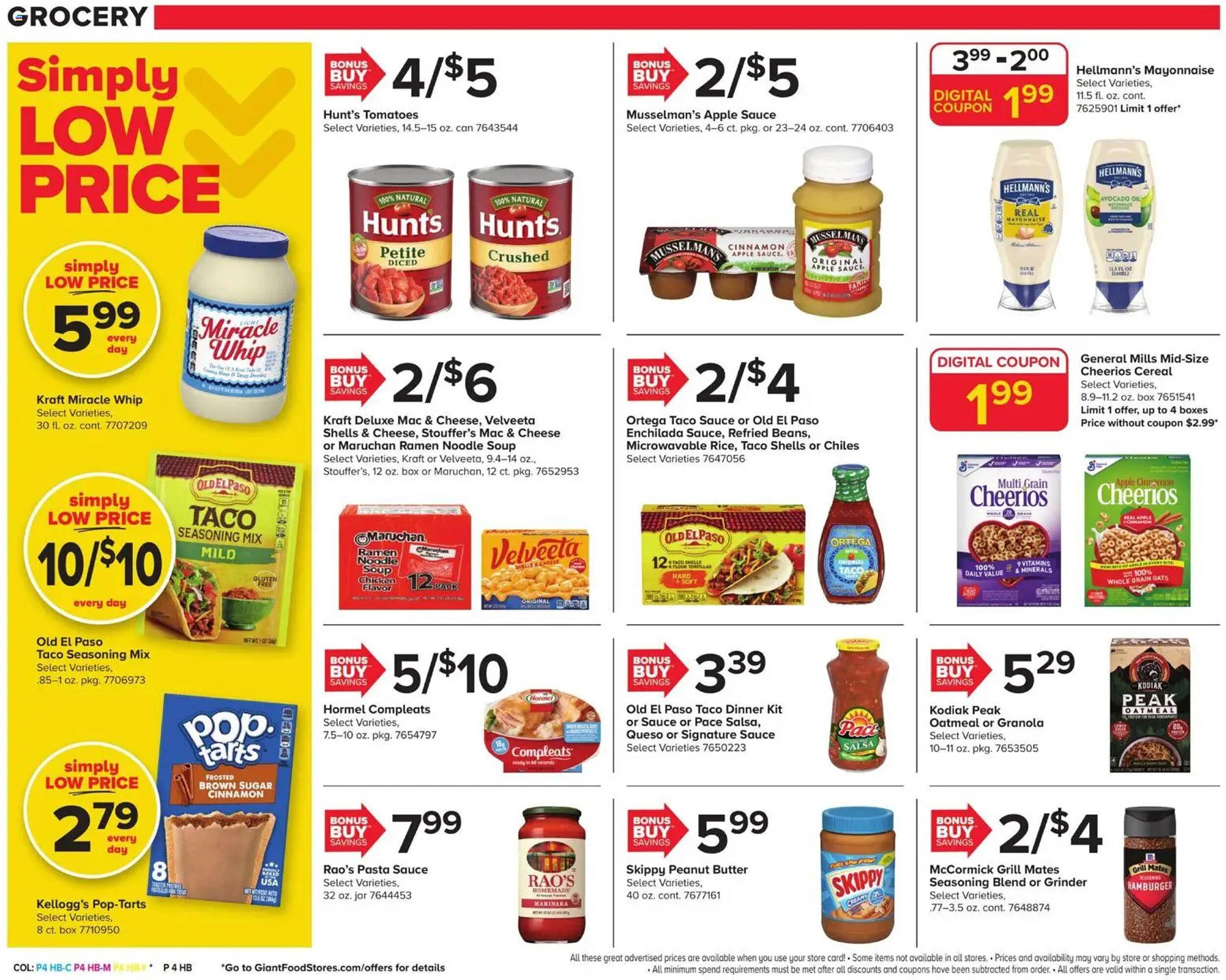GIANT weekly ad