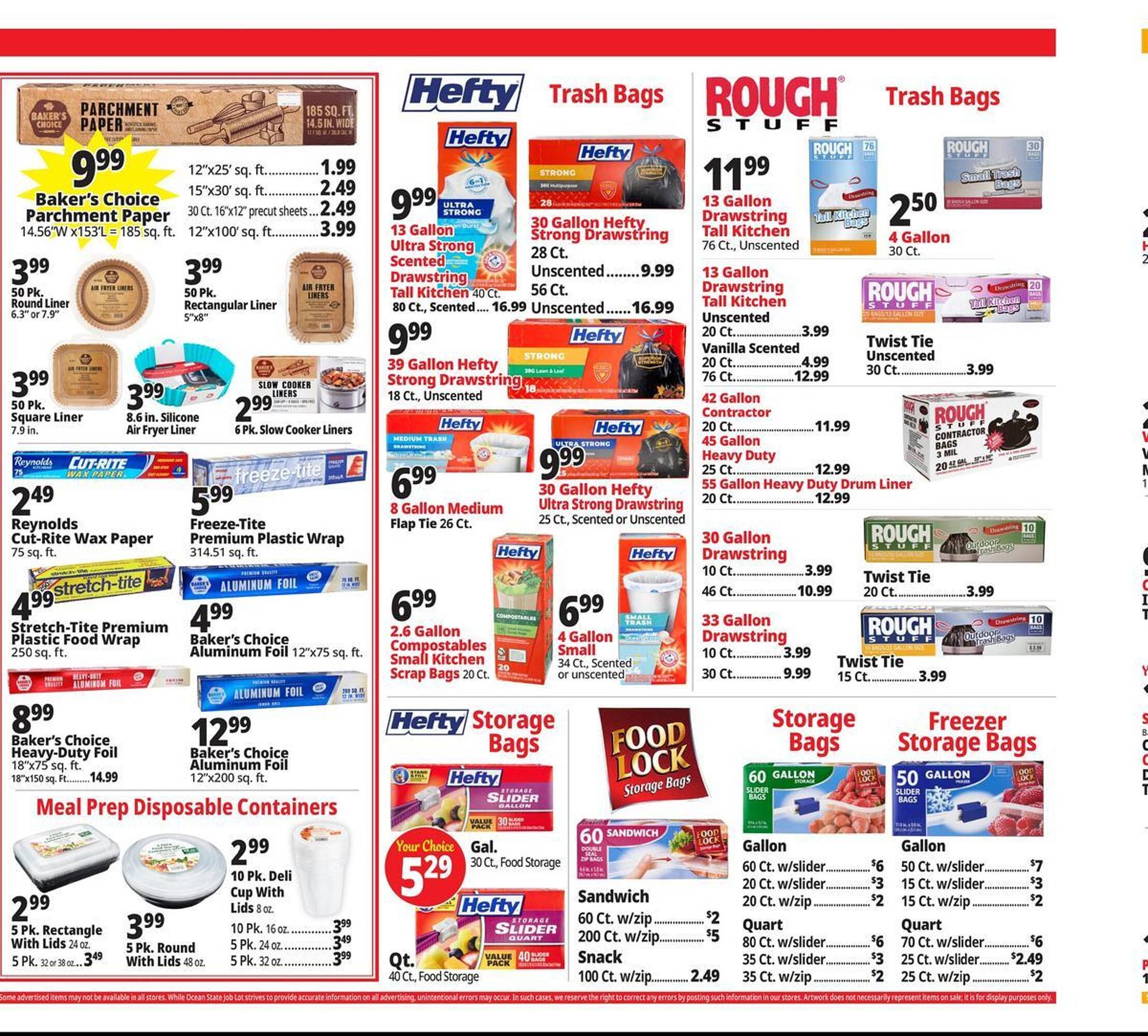 Ocean State Job Lot flyer