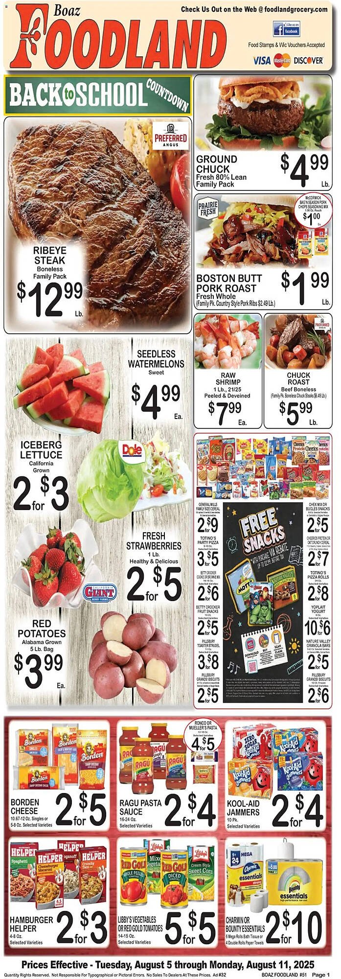 Foodland Weekly Ad (2025-08-05 - 2025-08-11) | 1