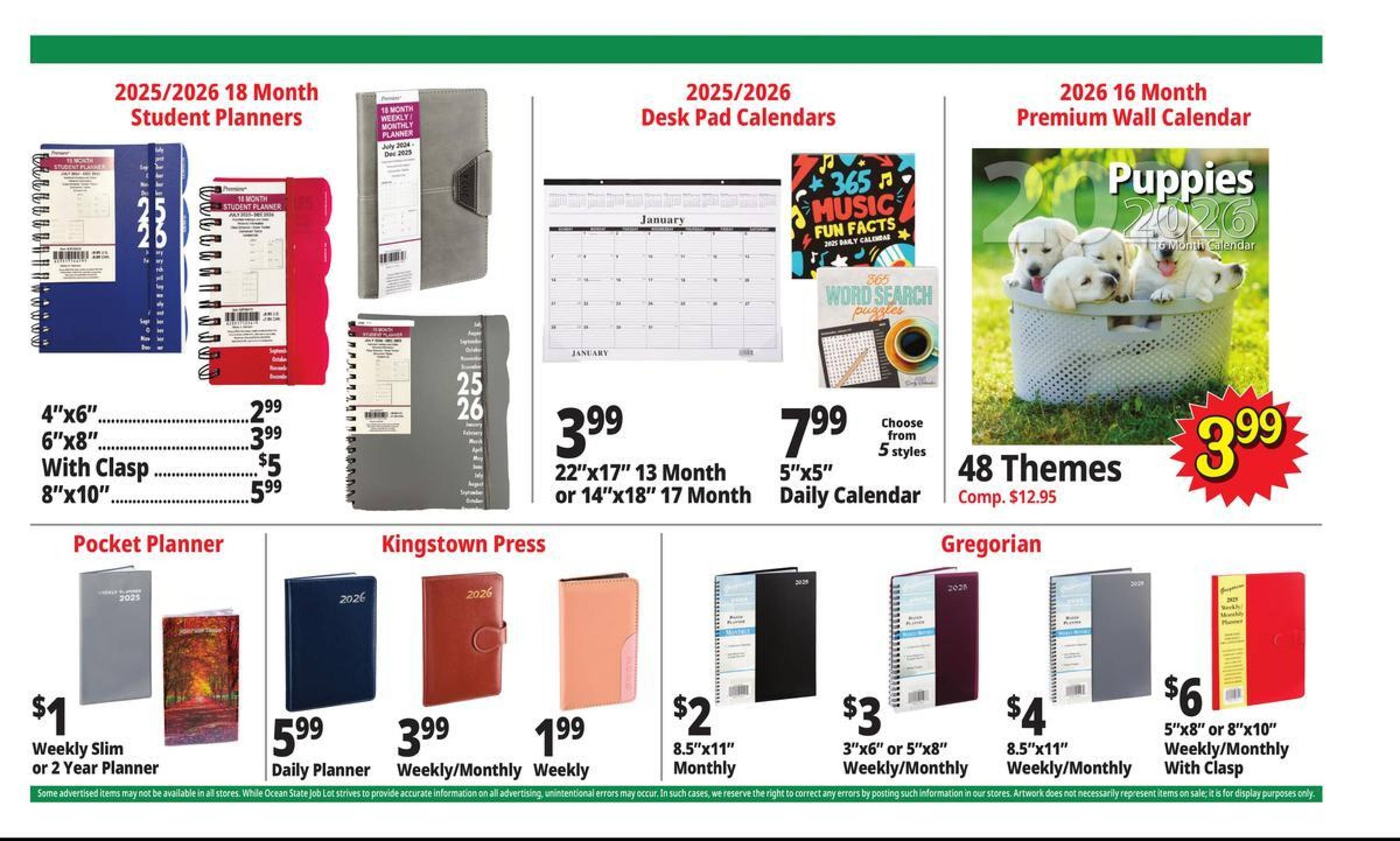 Ocean State Job Lot flyer