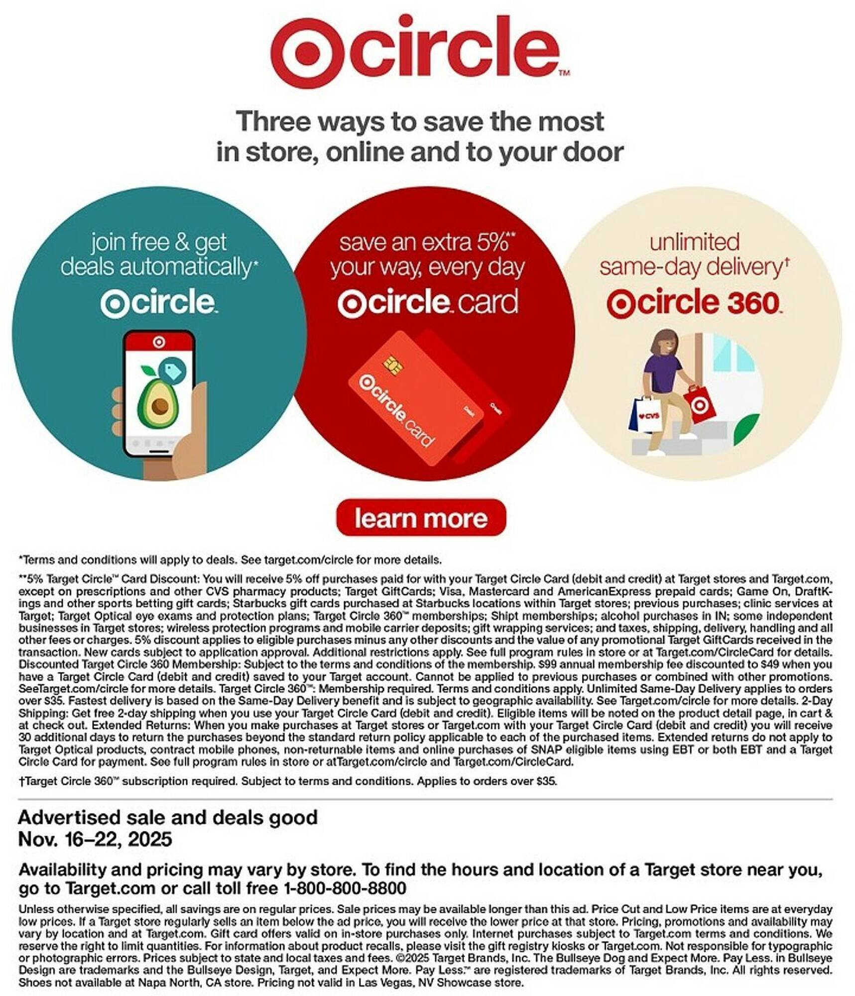 Target weekly ad (2025-11-16 - 2025-11-22) | 50