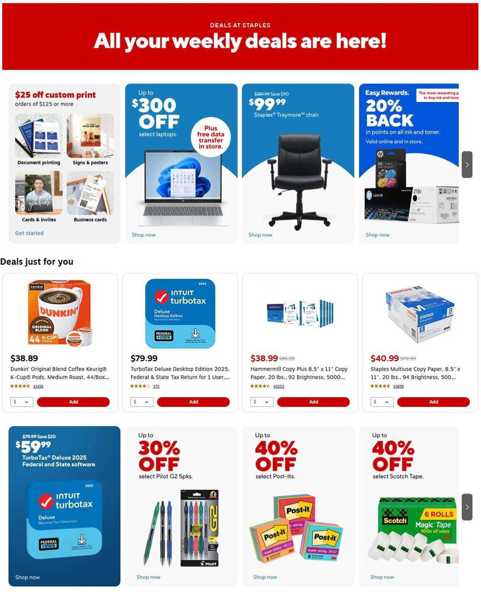 Staples weekly ad