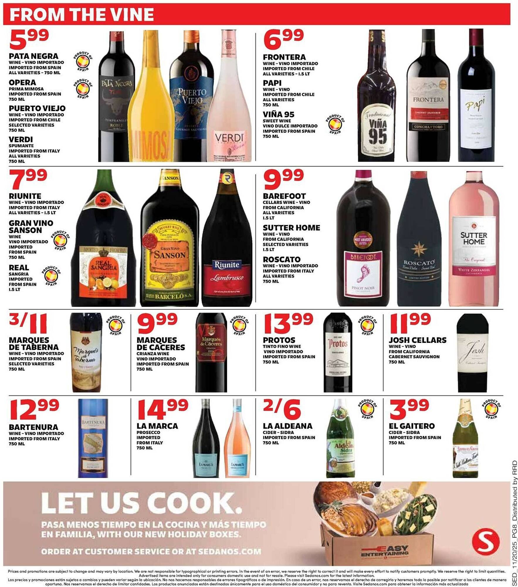 Sedano&#039;s weekly ad