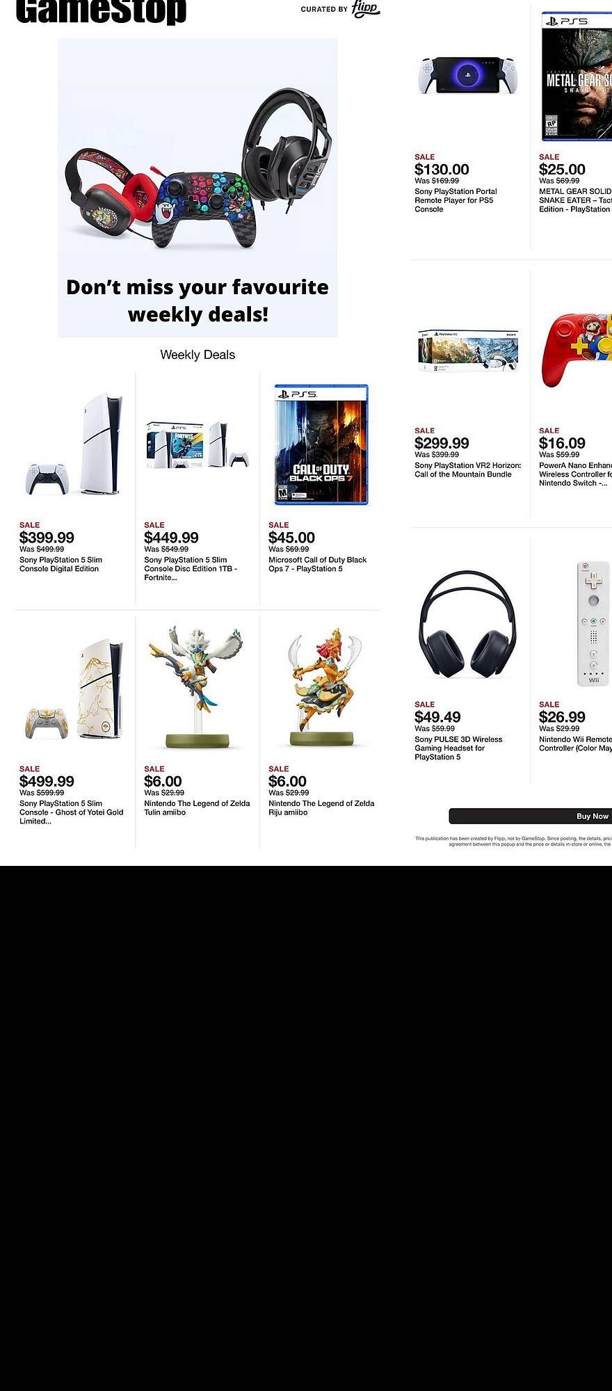 Game Stop weekly ad