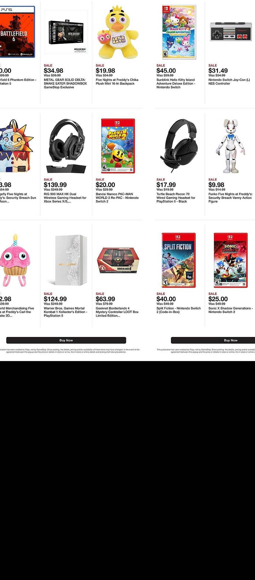 Game Stop weekly ad