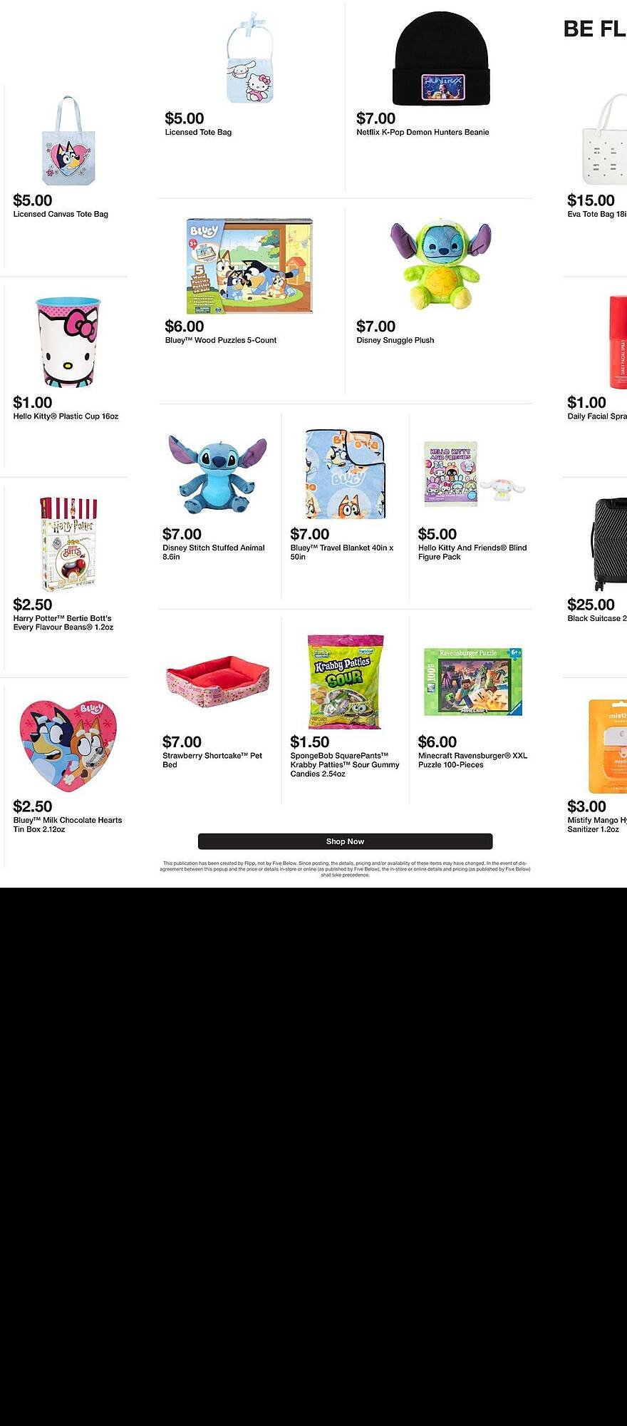 Five Below weekly ad