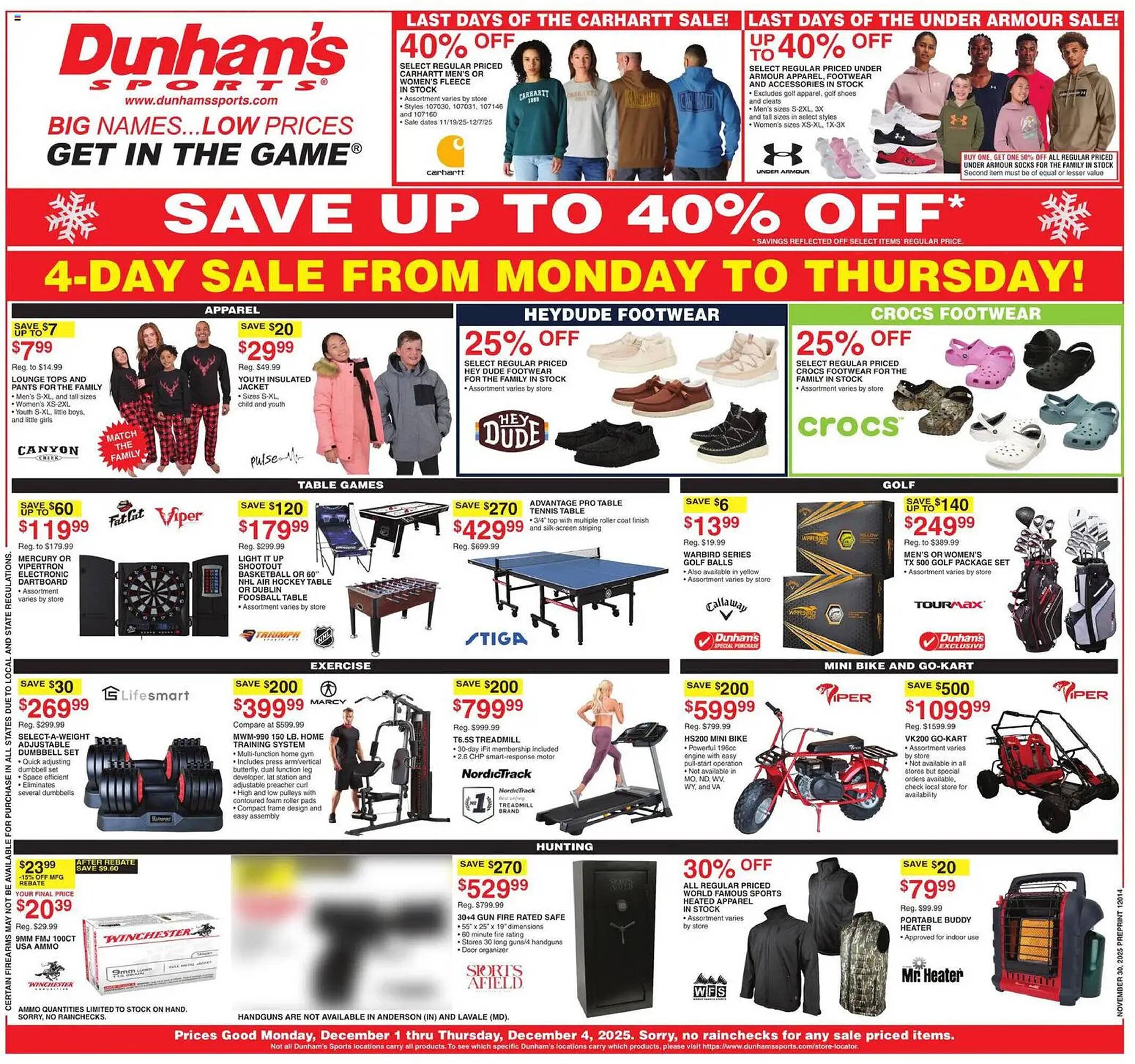 Dunham&#039;s Sports weekly ad