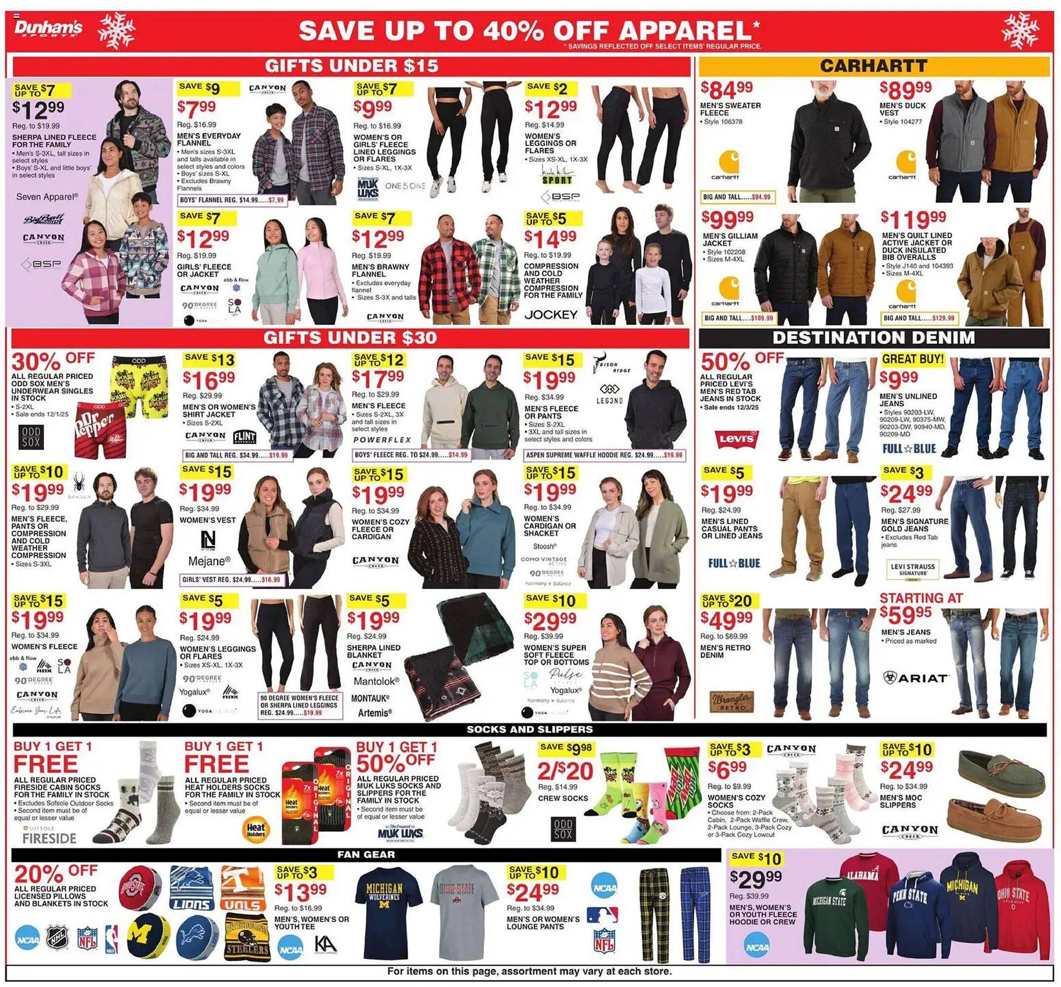 Dunham&#039;s Sports weekly ad
