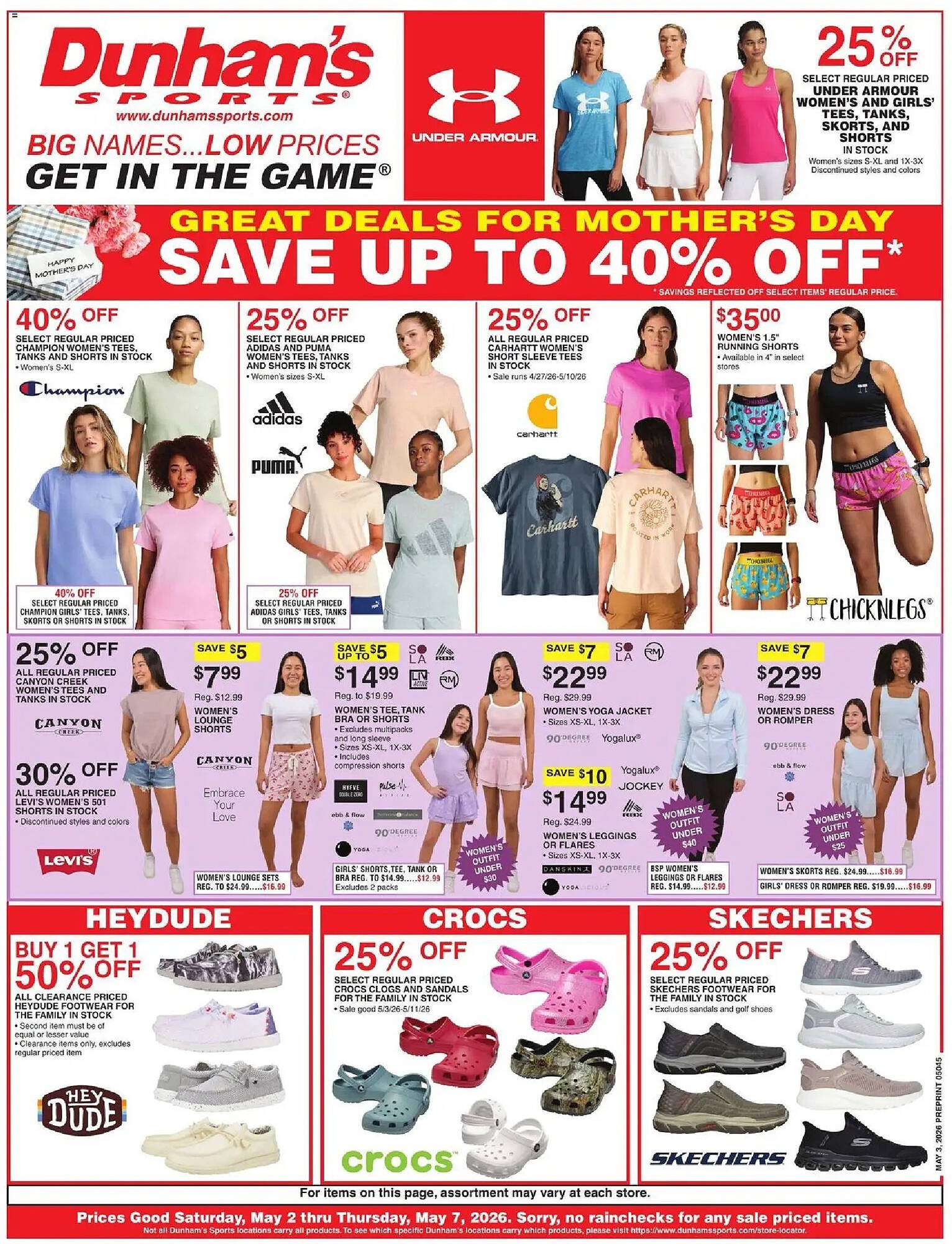 Dunham's Sports weekly ad