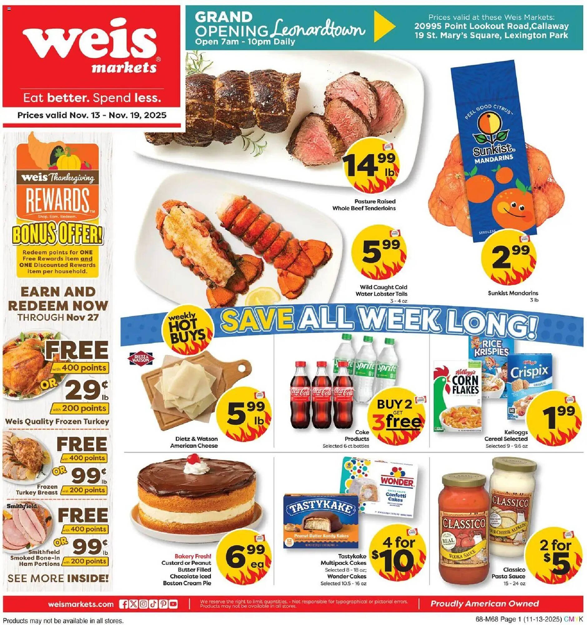 Weis Markets weekly ad
