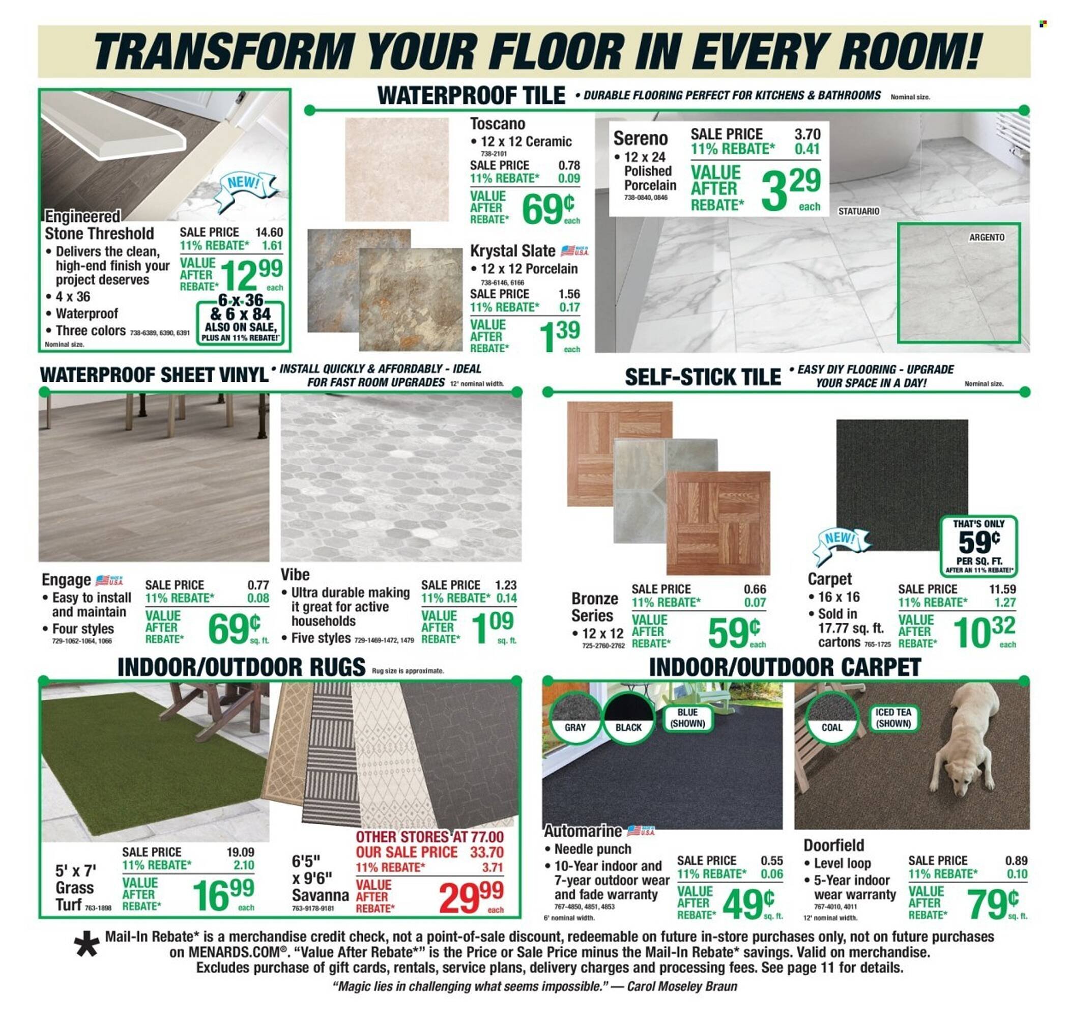 Menards weekly ad