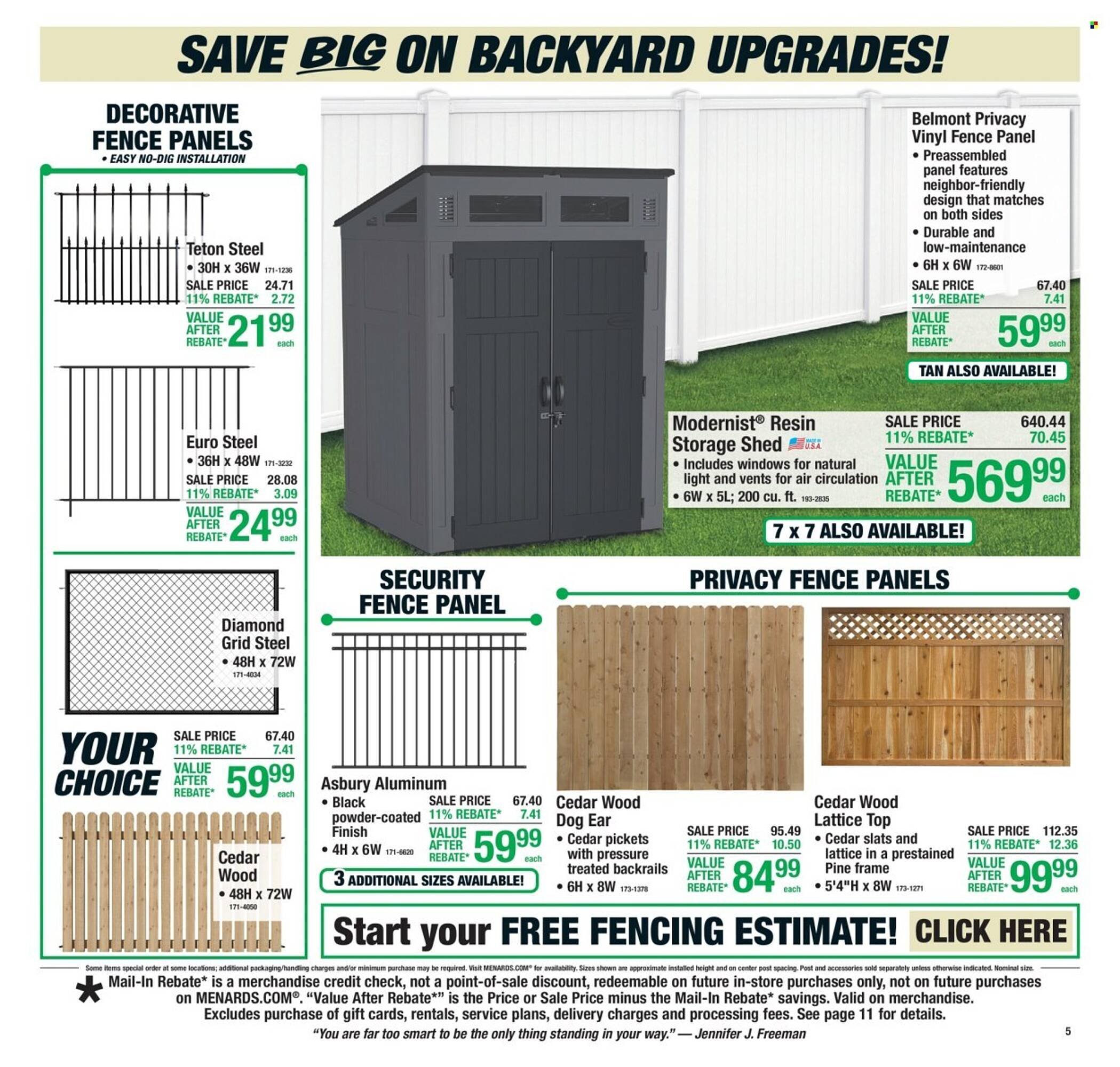 Menards weekly ad