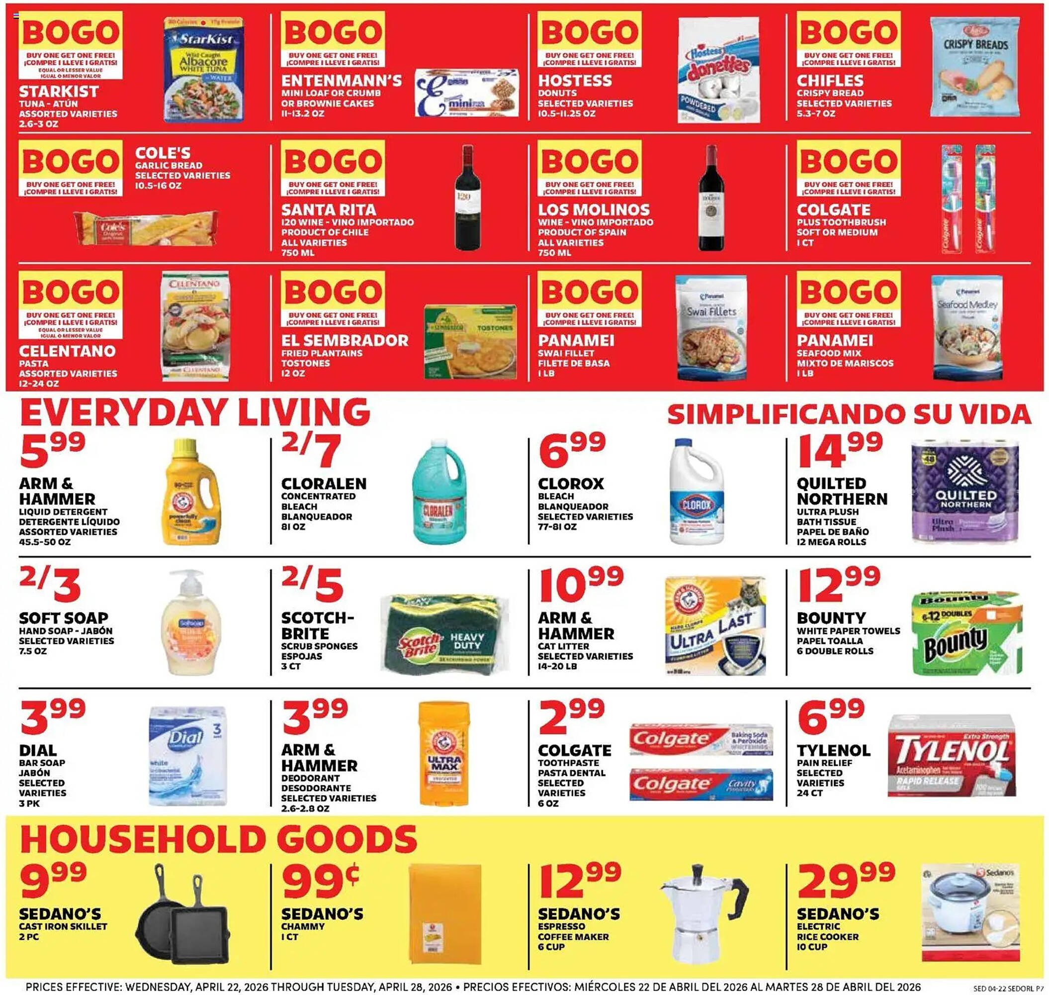 Sedano's weekly ad
