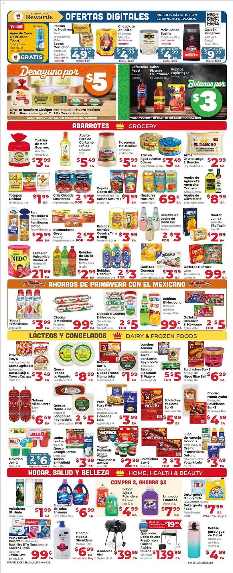 Supermercado El Rancho weekly ad