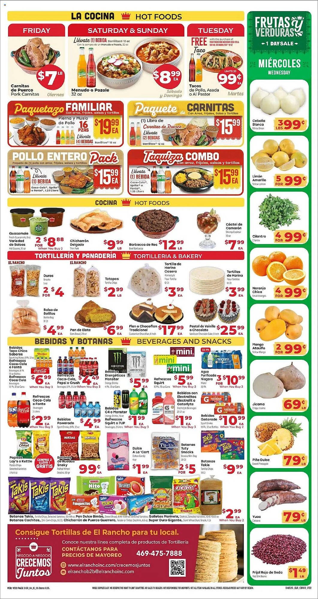 Supermercado El Rancho weekly ad