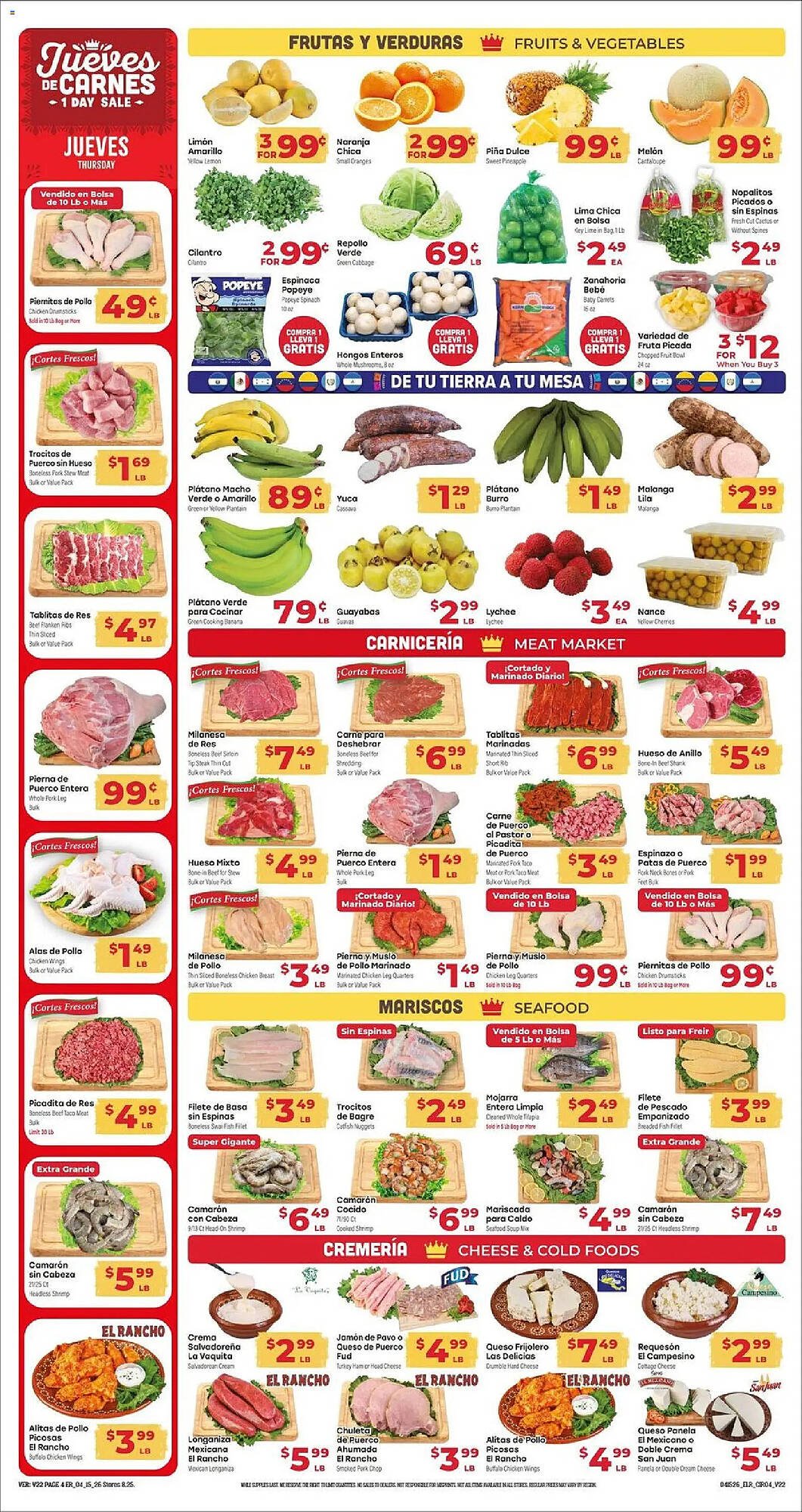 Supermercado El Rancho weekly ad