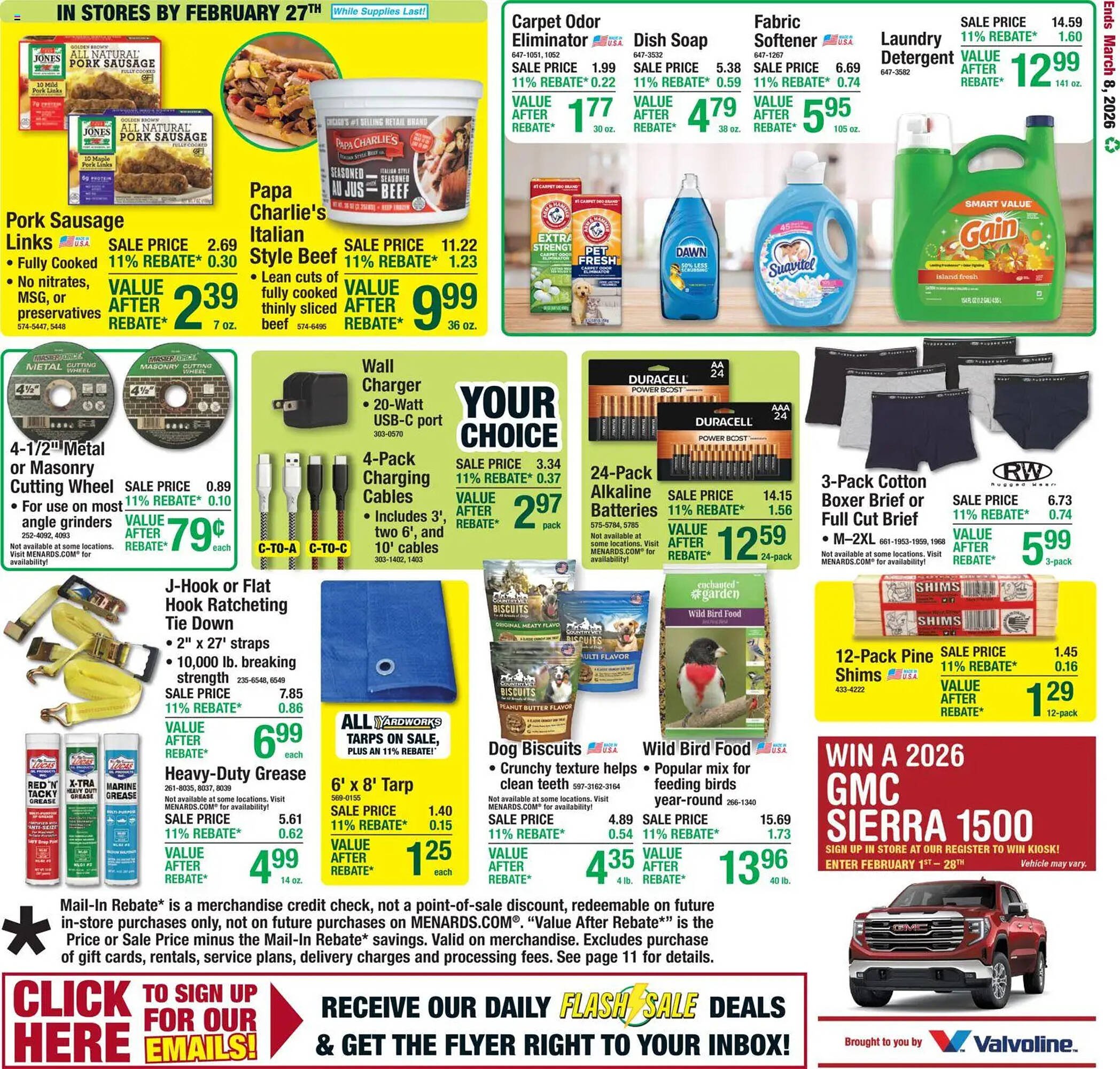 Menards weekly ad