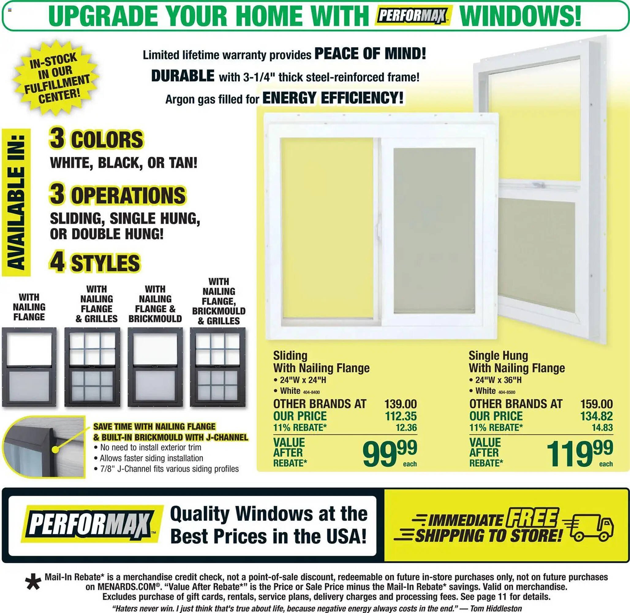 Menards weekly ad