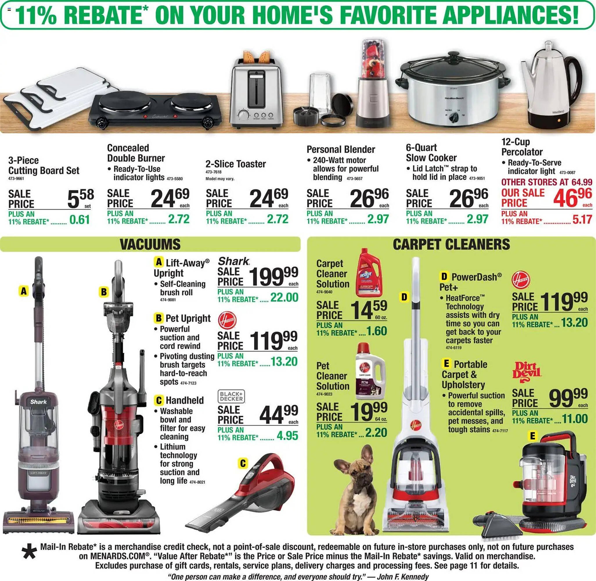 Menards weekly ad