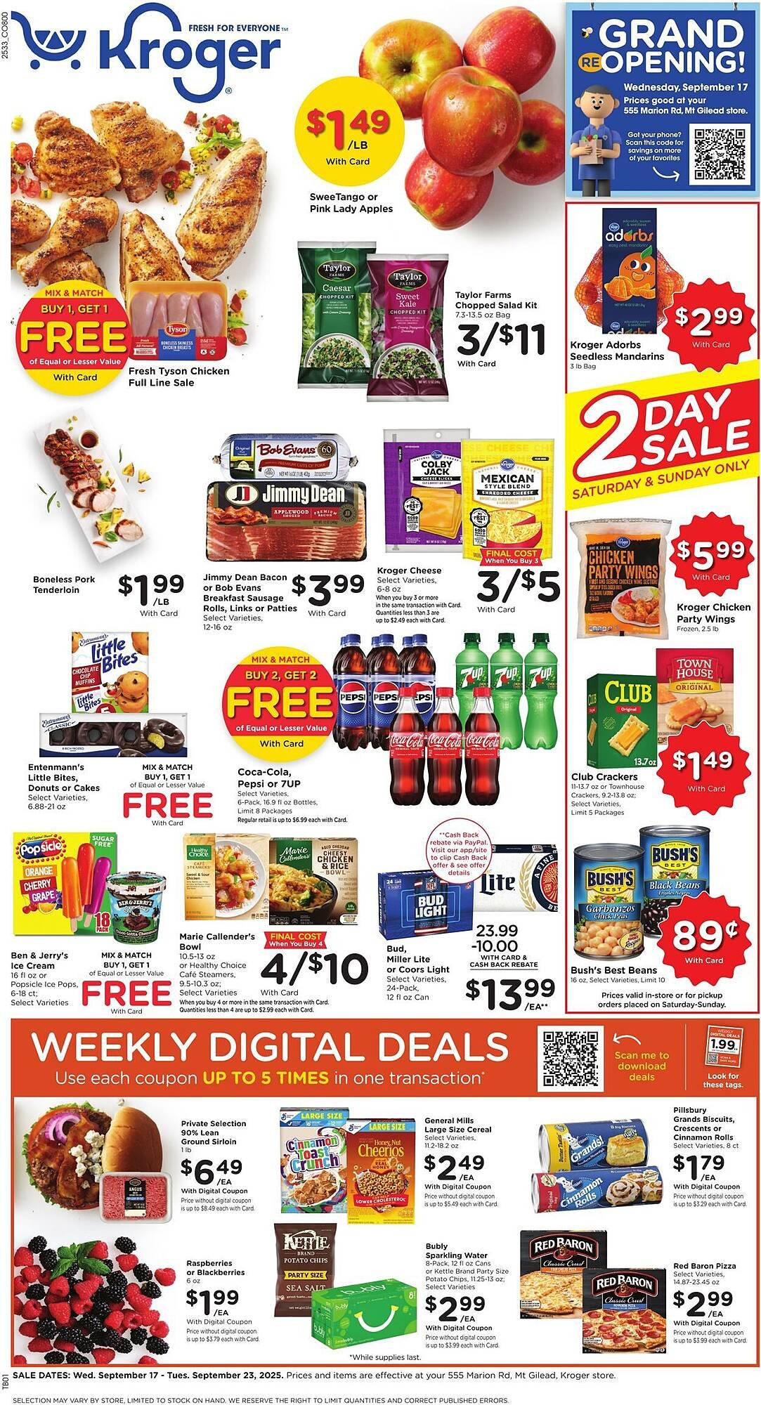 Kroger weekly ad (2025-09-17 - 2025-09-23) | 1