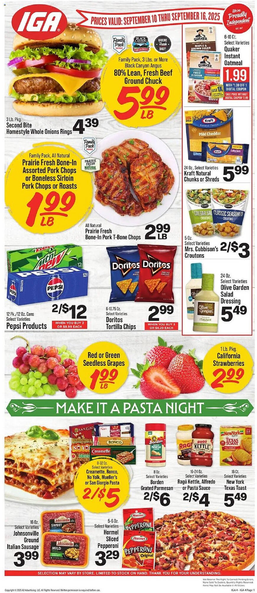 IGA weekly ad (2025-09-10 - 2025-09-17) | 1