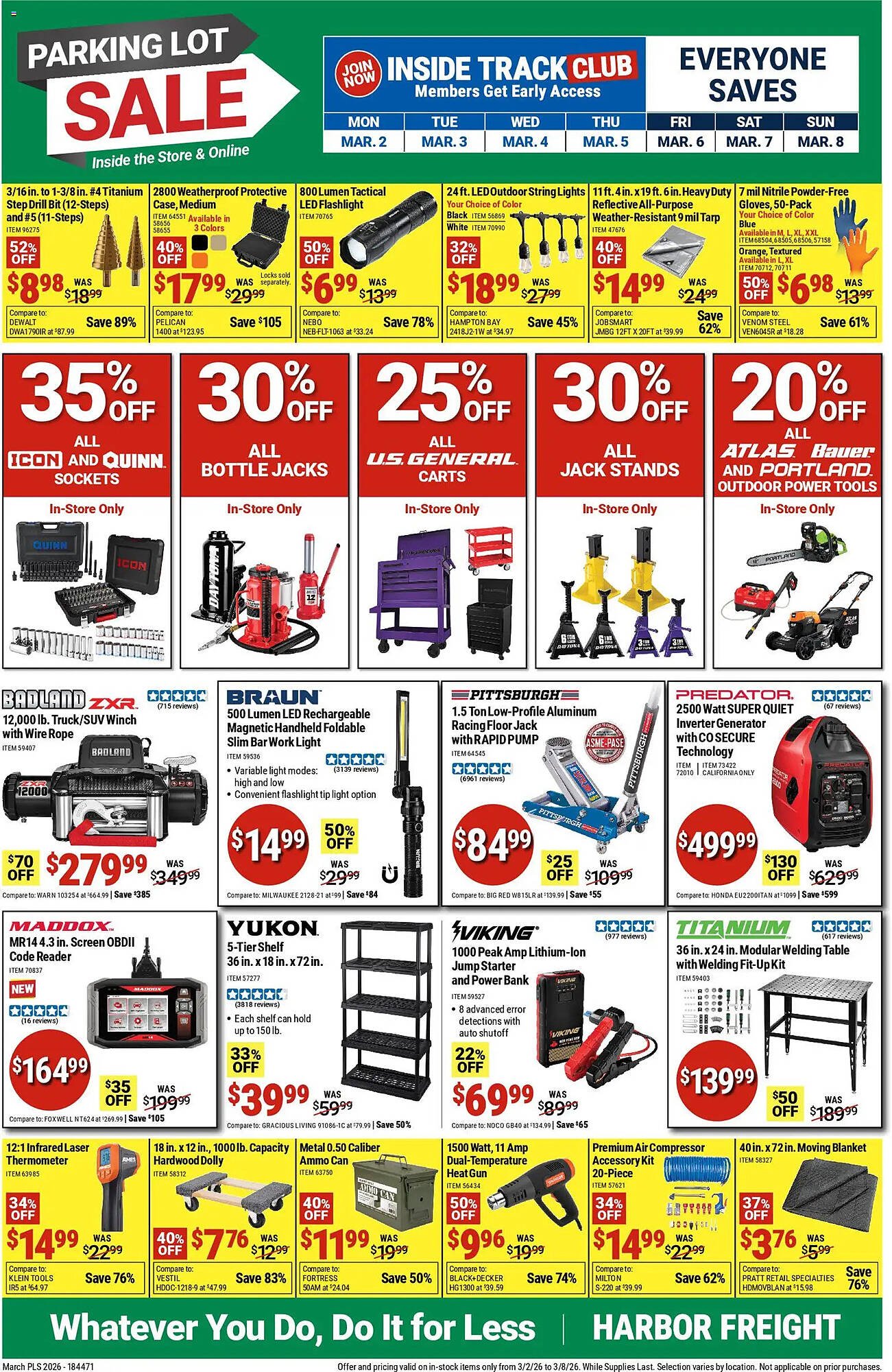 Harbor Freight Tools weekly ad