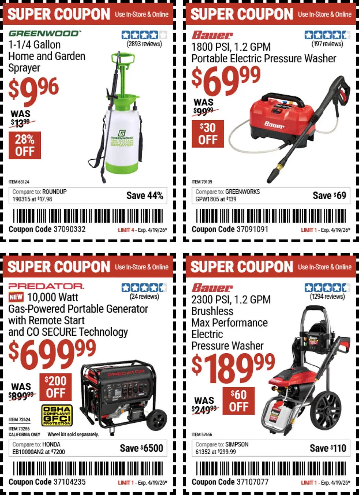 Harbor Freight Tools weekly ad