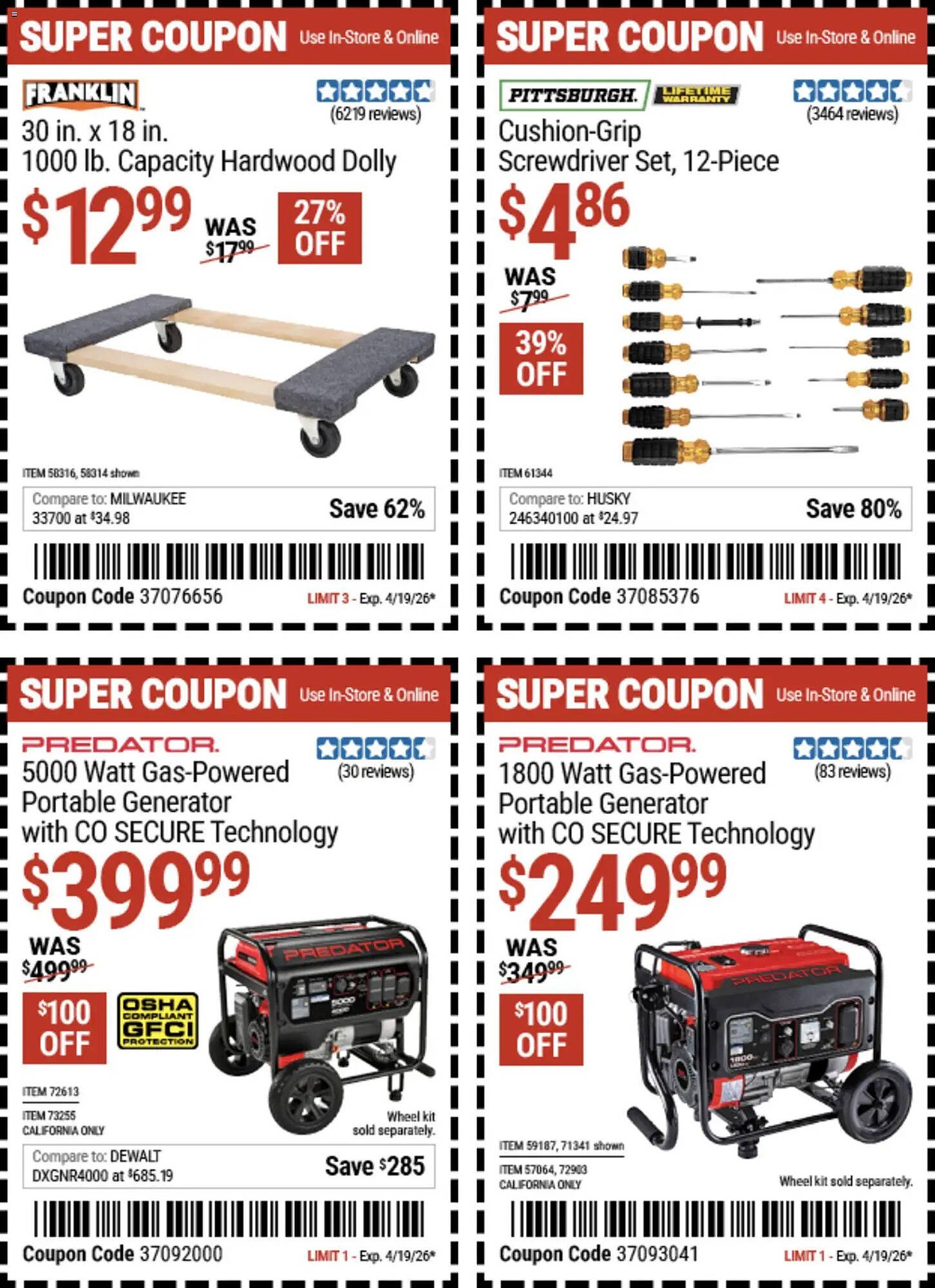 Harbor Freight Tools weekly ad