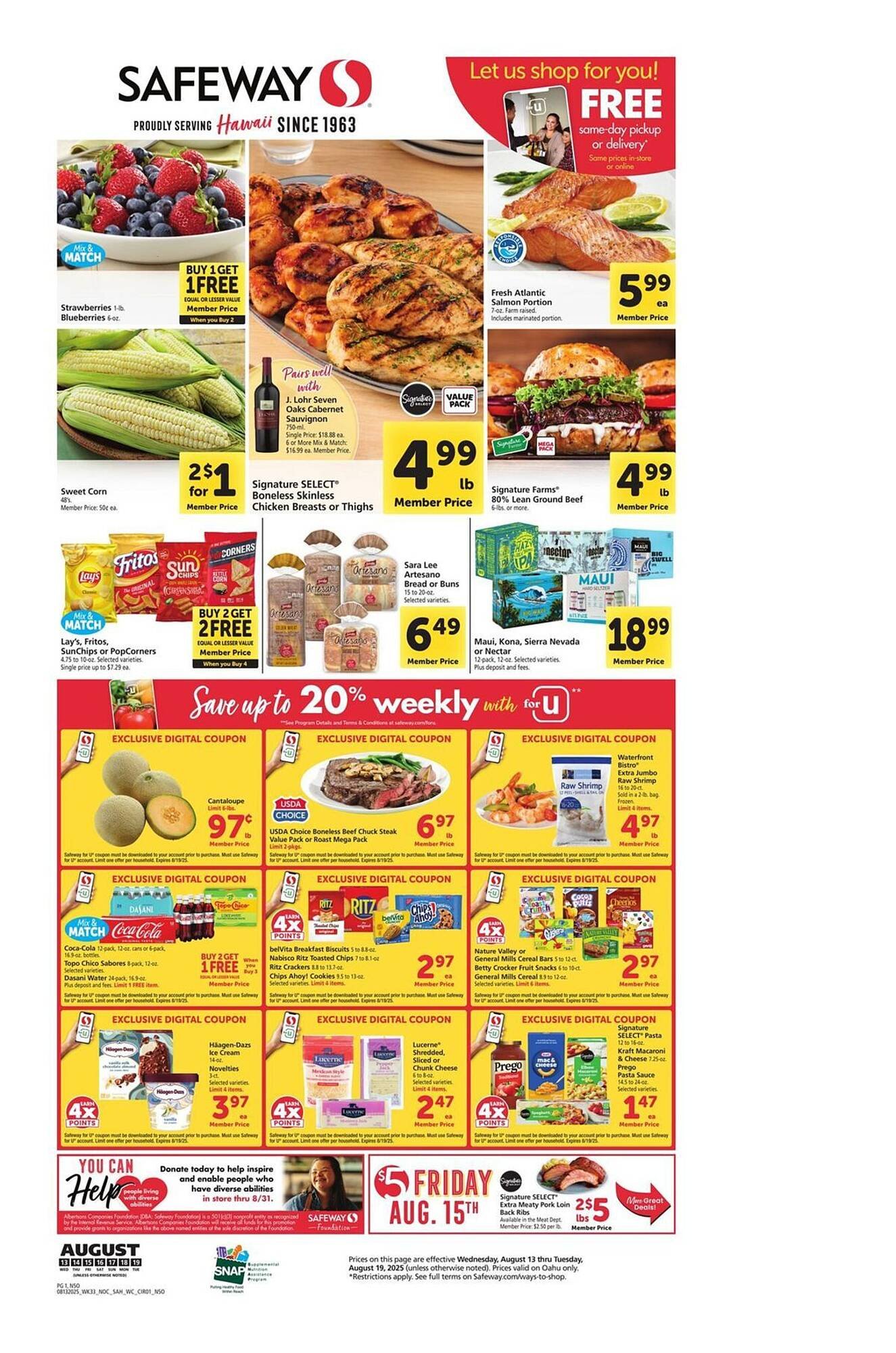 Safeway Weekly Ad (2025-08-13 - 2025-08-19) | 1