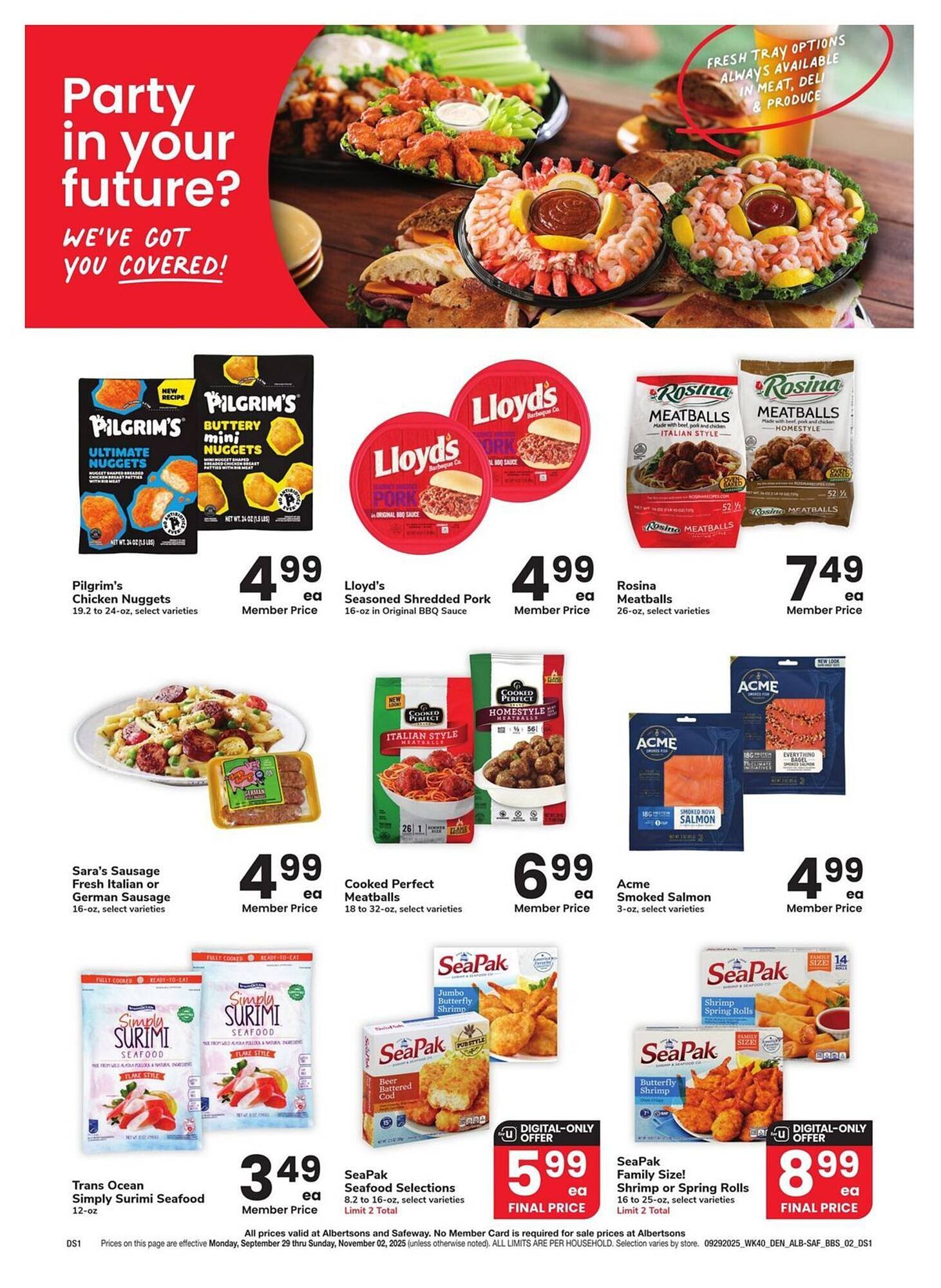 Albertsons weekly ad (2025-09-29 - 2025-11-02) | 2