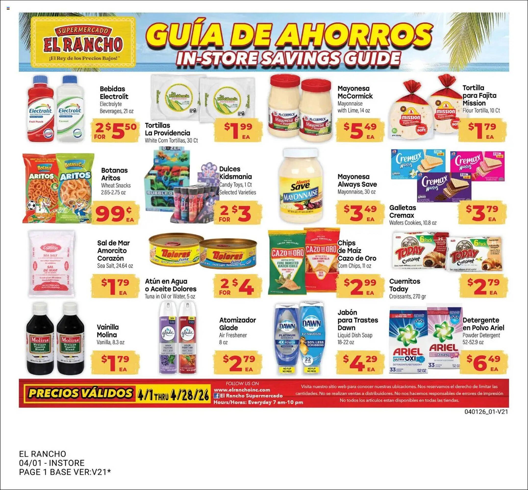 Supermercado El Rancho weekly ad