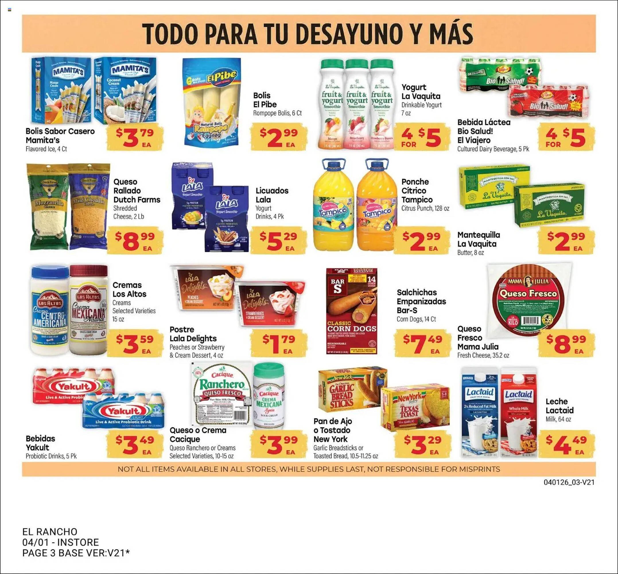 Supermercado El Rancho weekly ad
