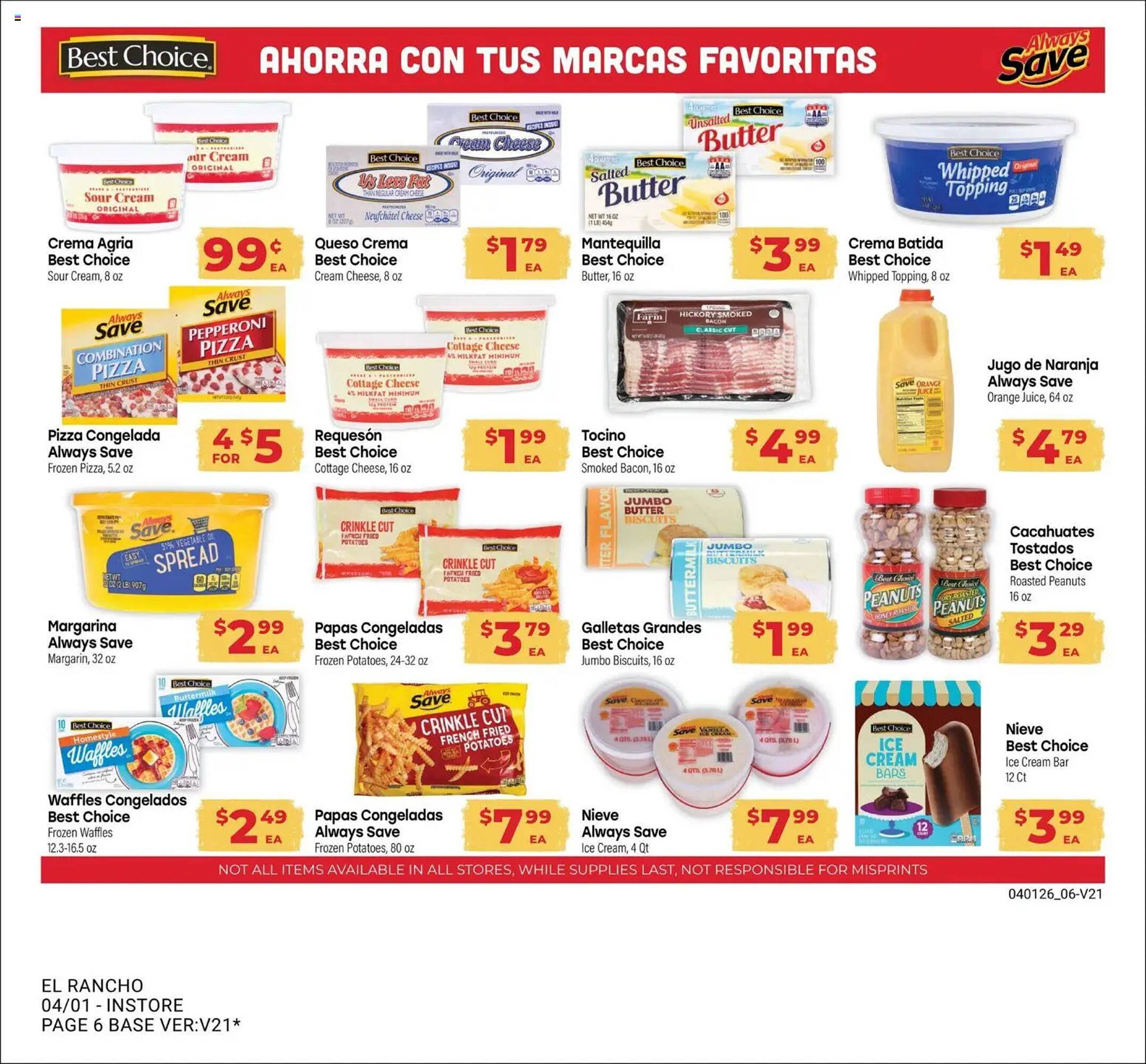 Supermercado El Rancho weekly ad