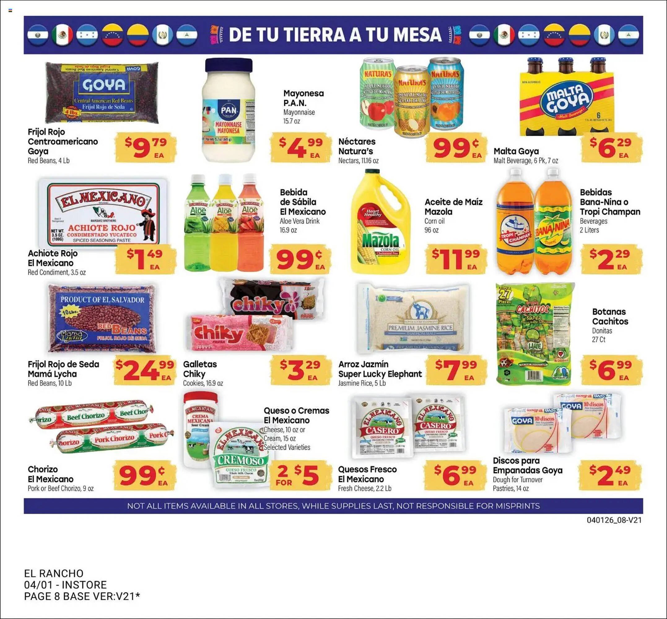 Supermercado El Rancho weekly ad