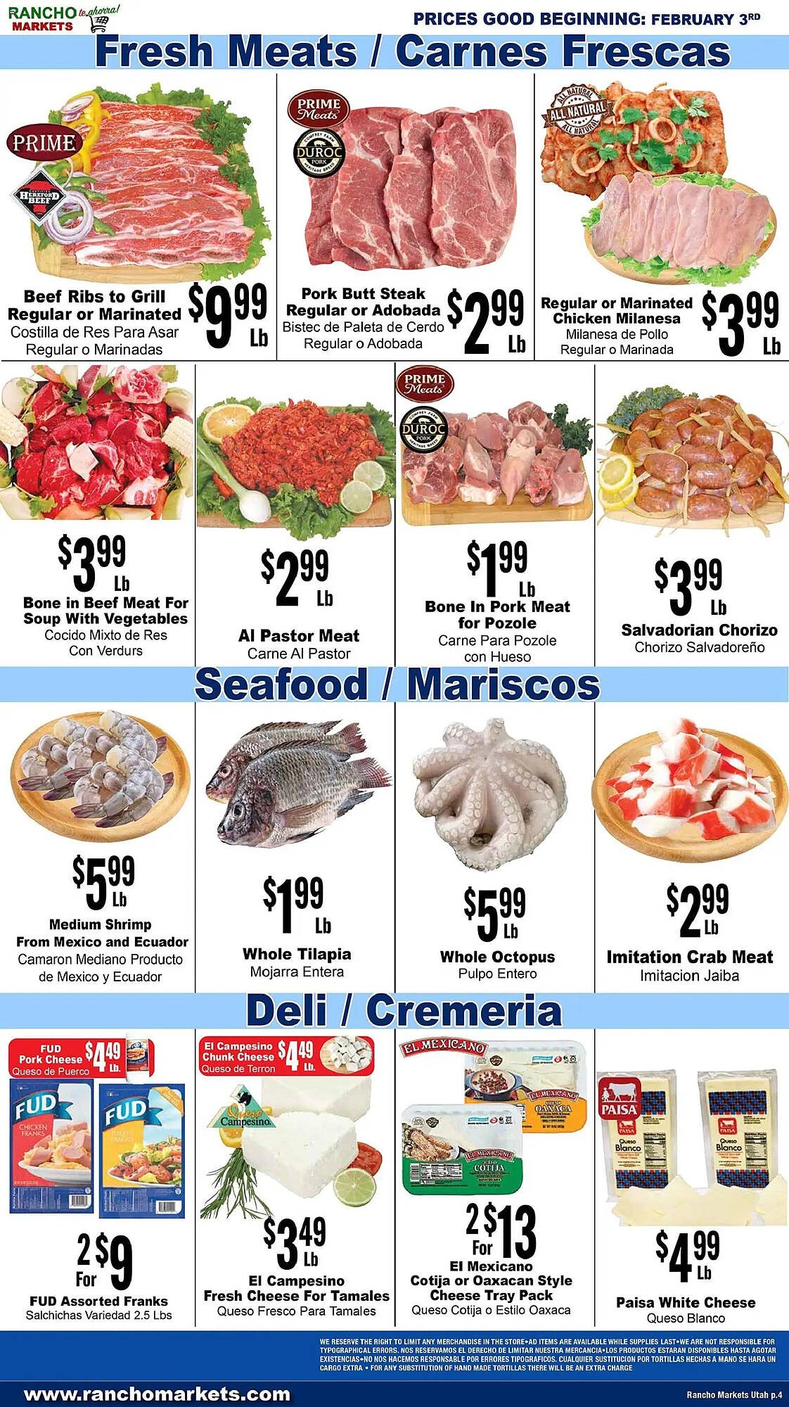 Rancho Markets weekly ad