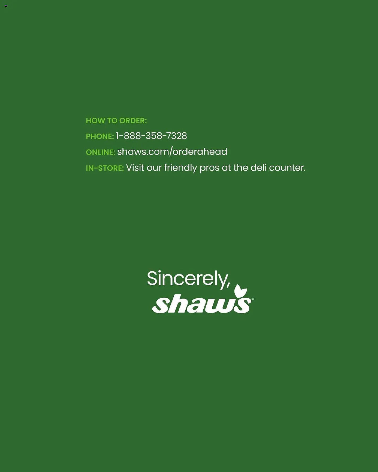 Shaw&#039;s flyer