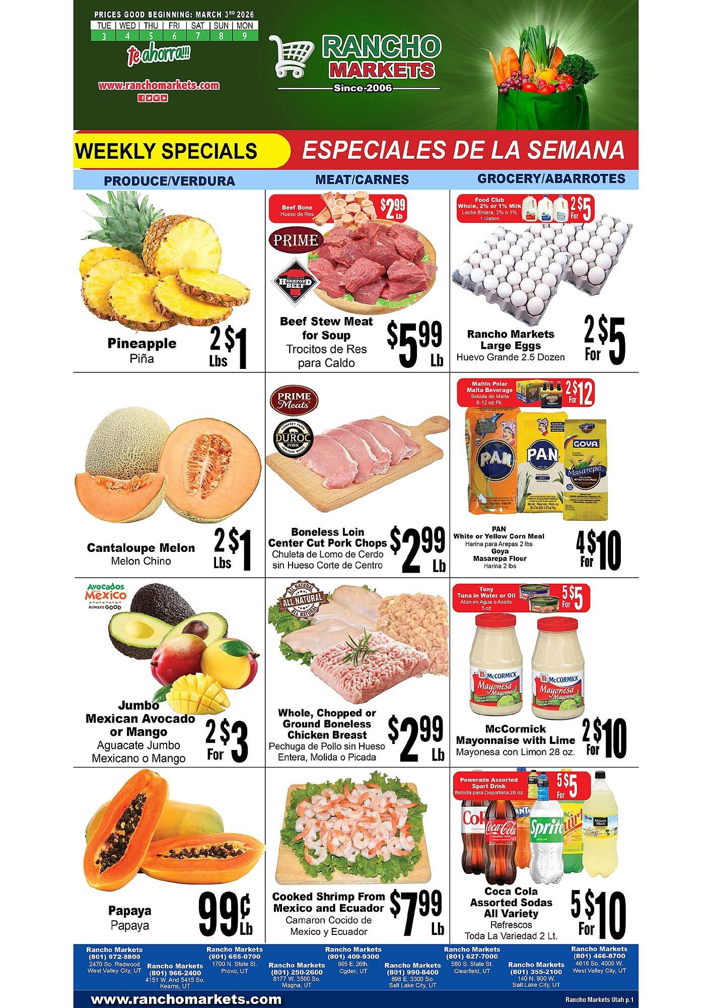 Rancho Markets weekly ad