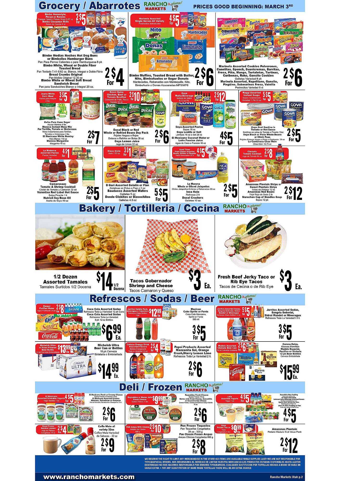 Rancho Markets weekly ad
